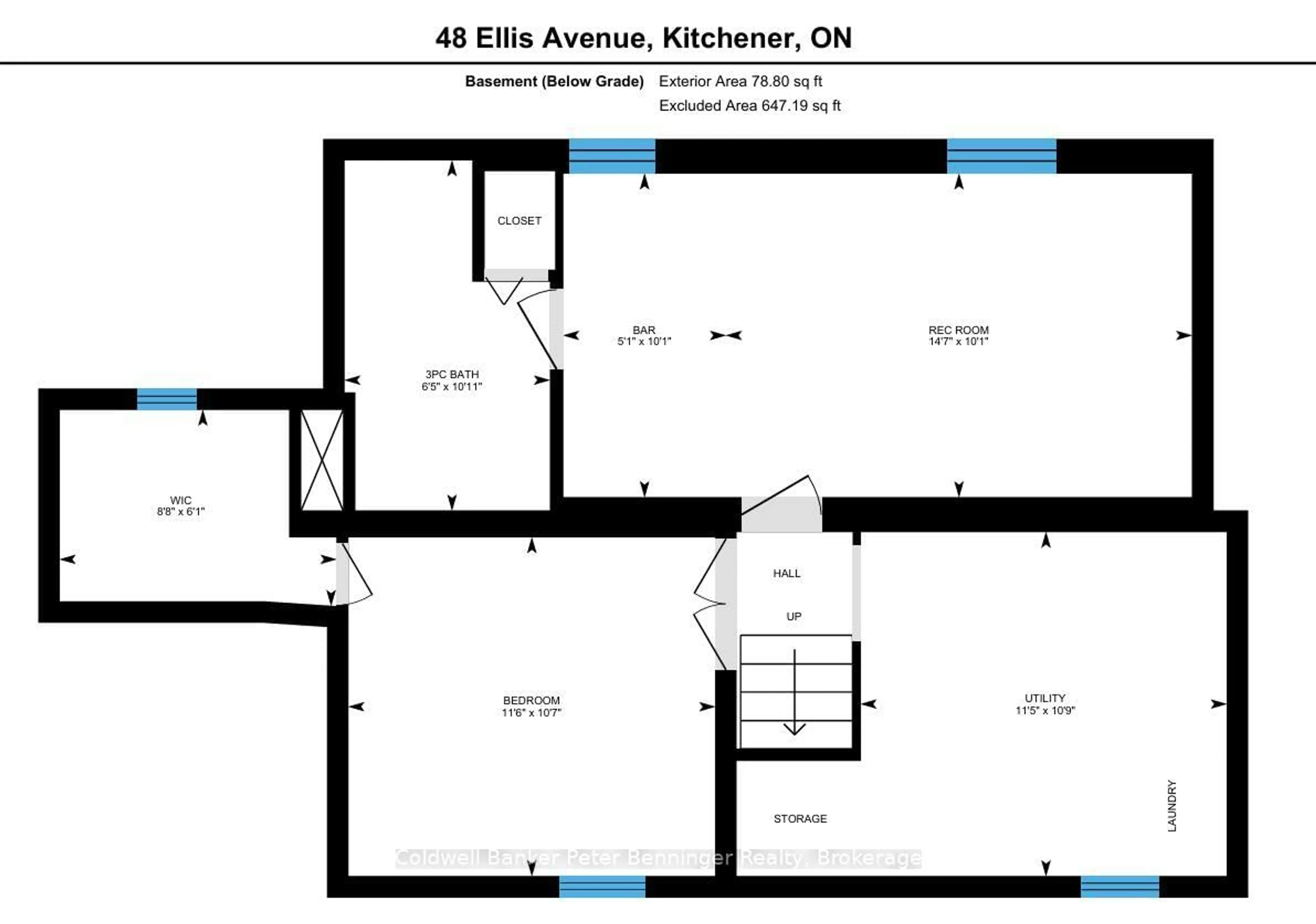 Floor plan for 48 Ellis Ave, Kitchener Ontario N2H 4G7