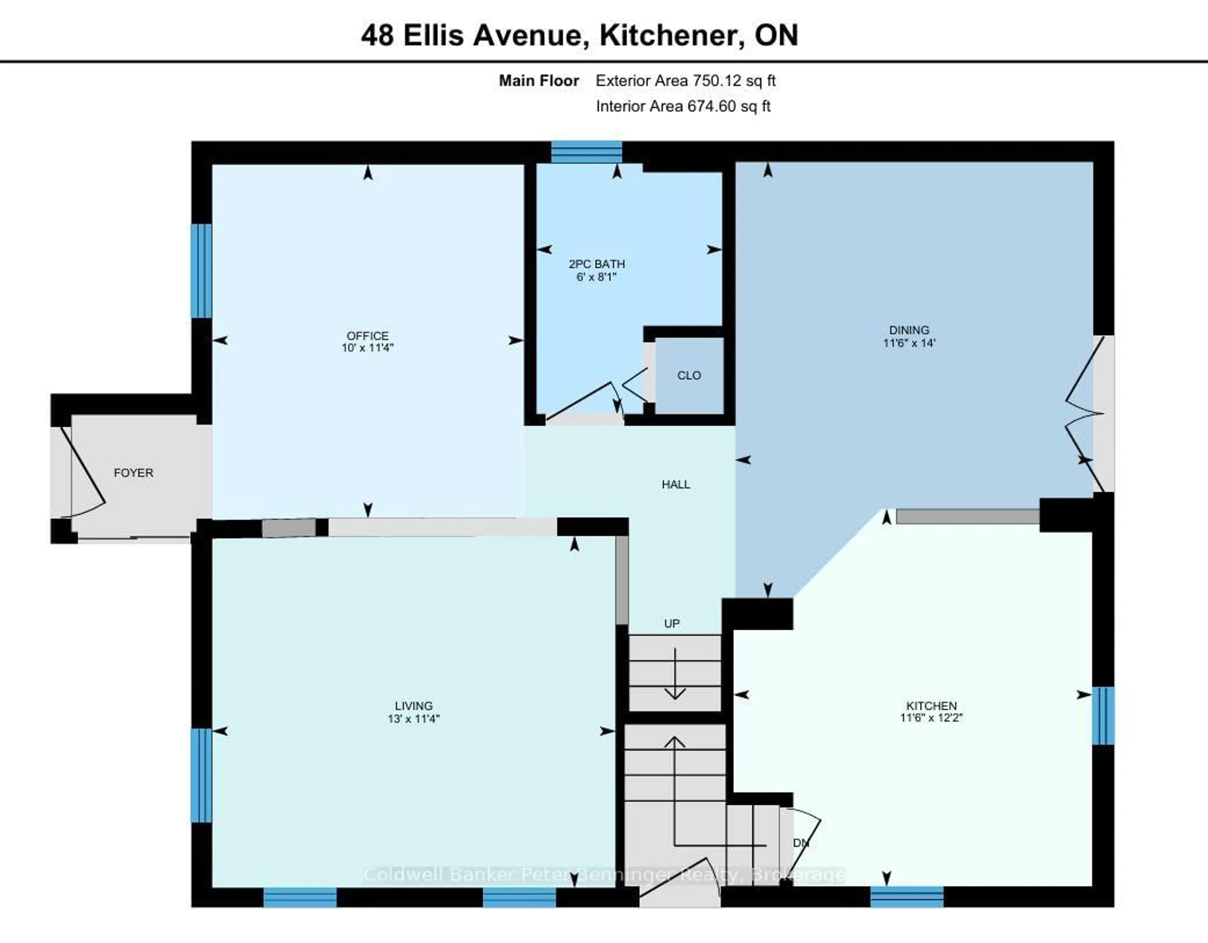 Floor plan for 48 Ellis Ave, Kitchener Ontario N2H 4G7