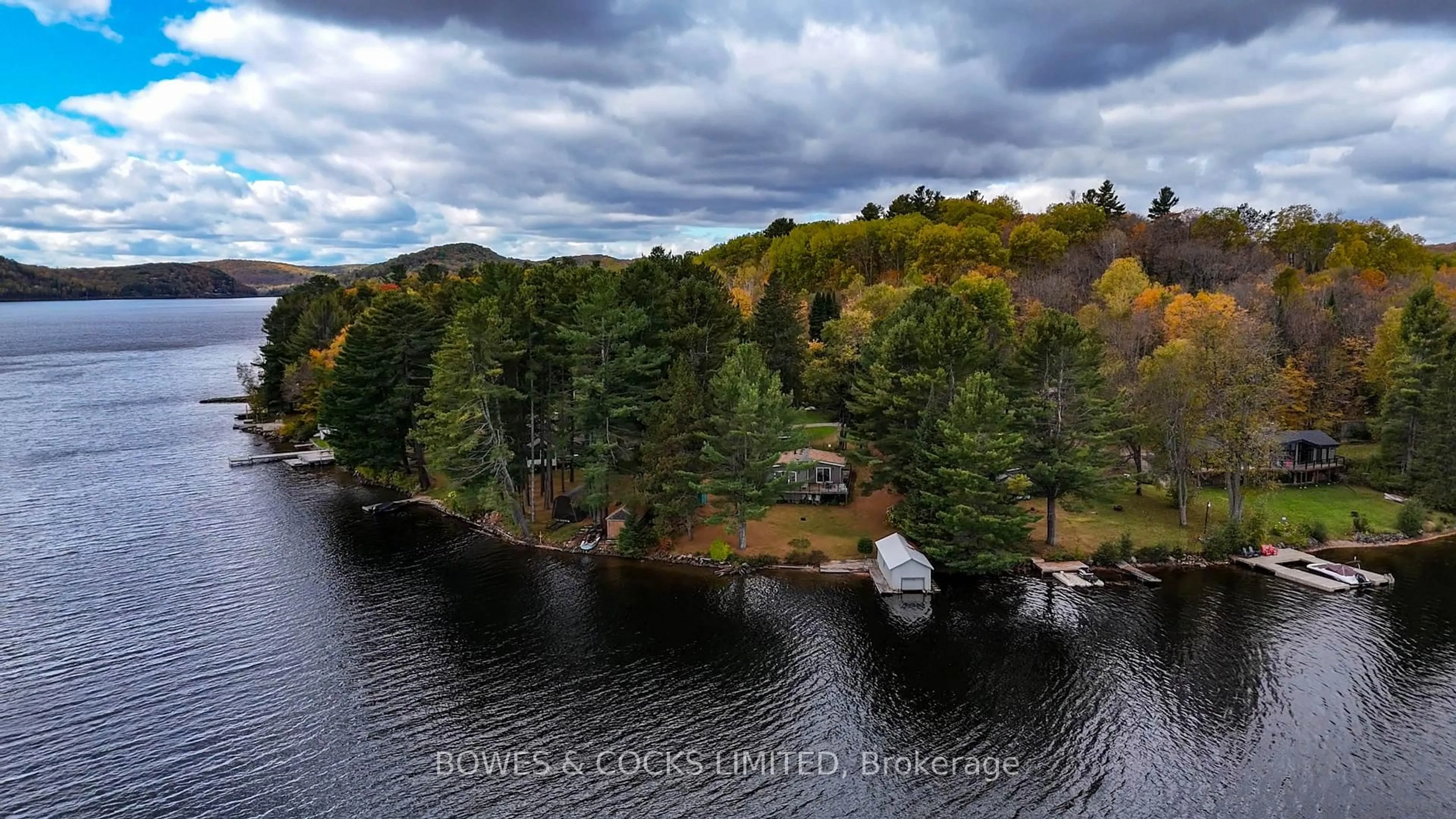A pic from outside/outdoor area/front of a property/back of a property/a pic from drone, water/lake/river/ocean view for 63 O-At-Ka Rd, Bancroft Ontario K0L 1C0