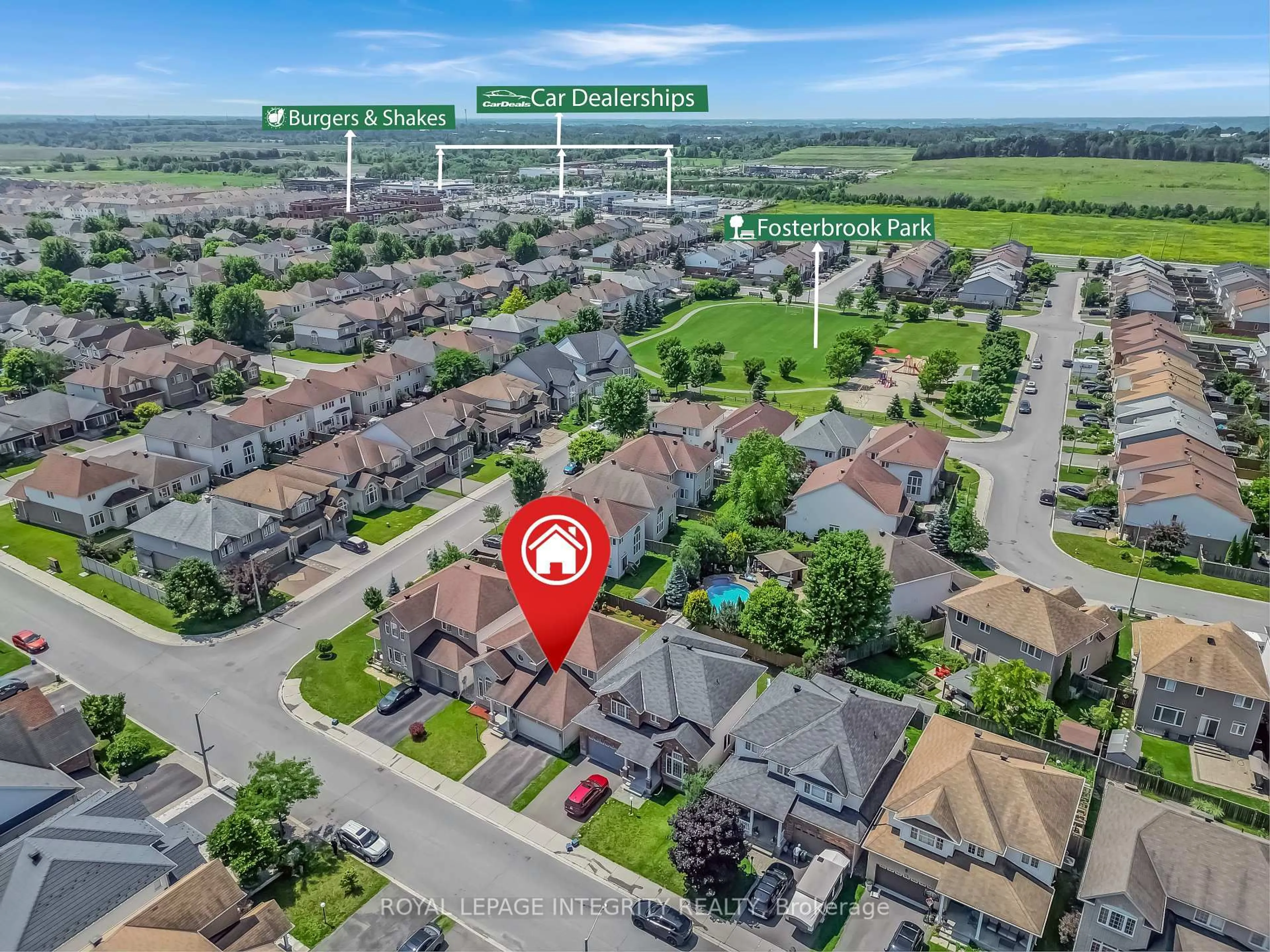 A pic from outside/outdoor area/front of a property/back of a property/a pic from drone, street for 173 Lamplighters Dr, Ottawa Ontario K2J 0K9