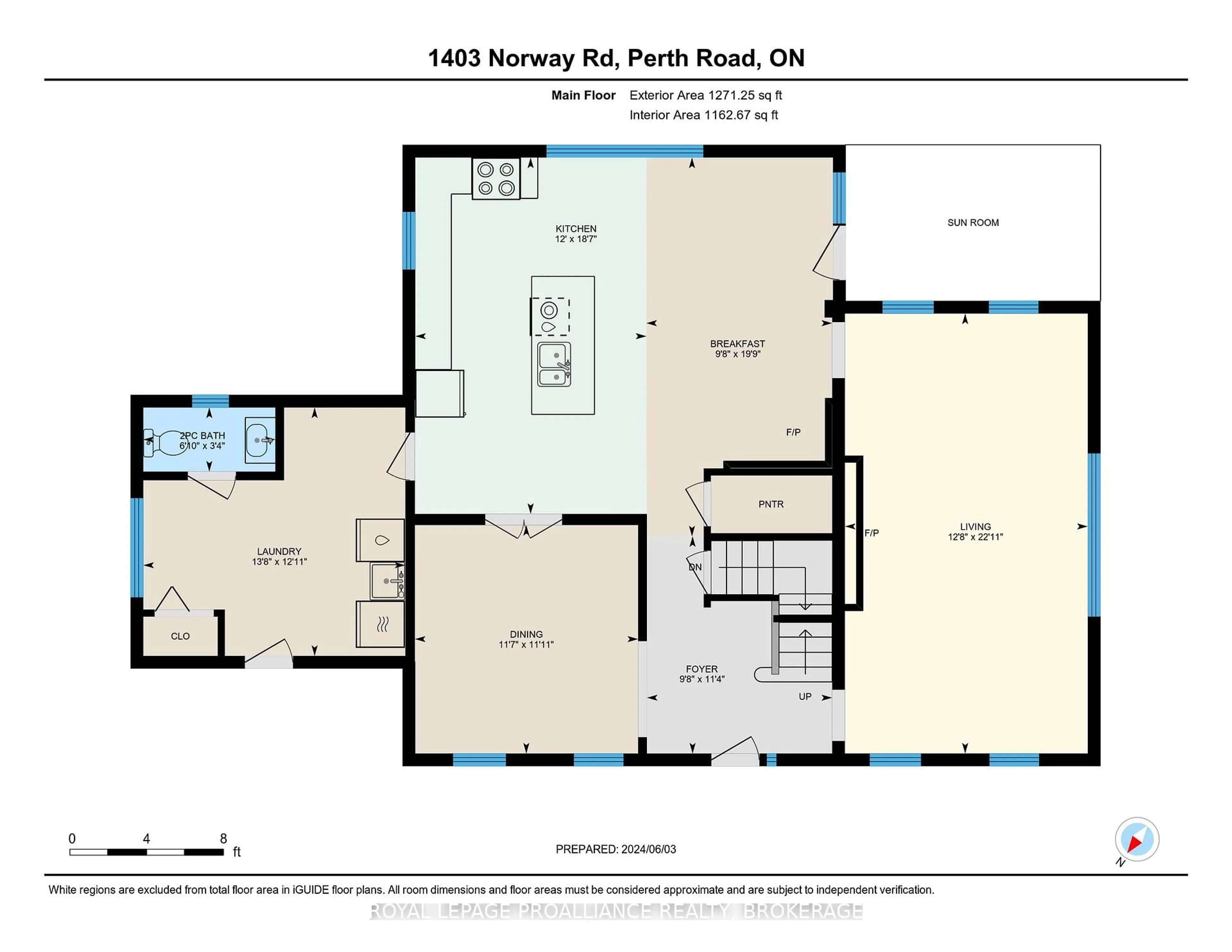Floor plan for 1403 Norway Rd, Perth Road Ontario K0H 2L0