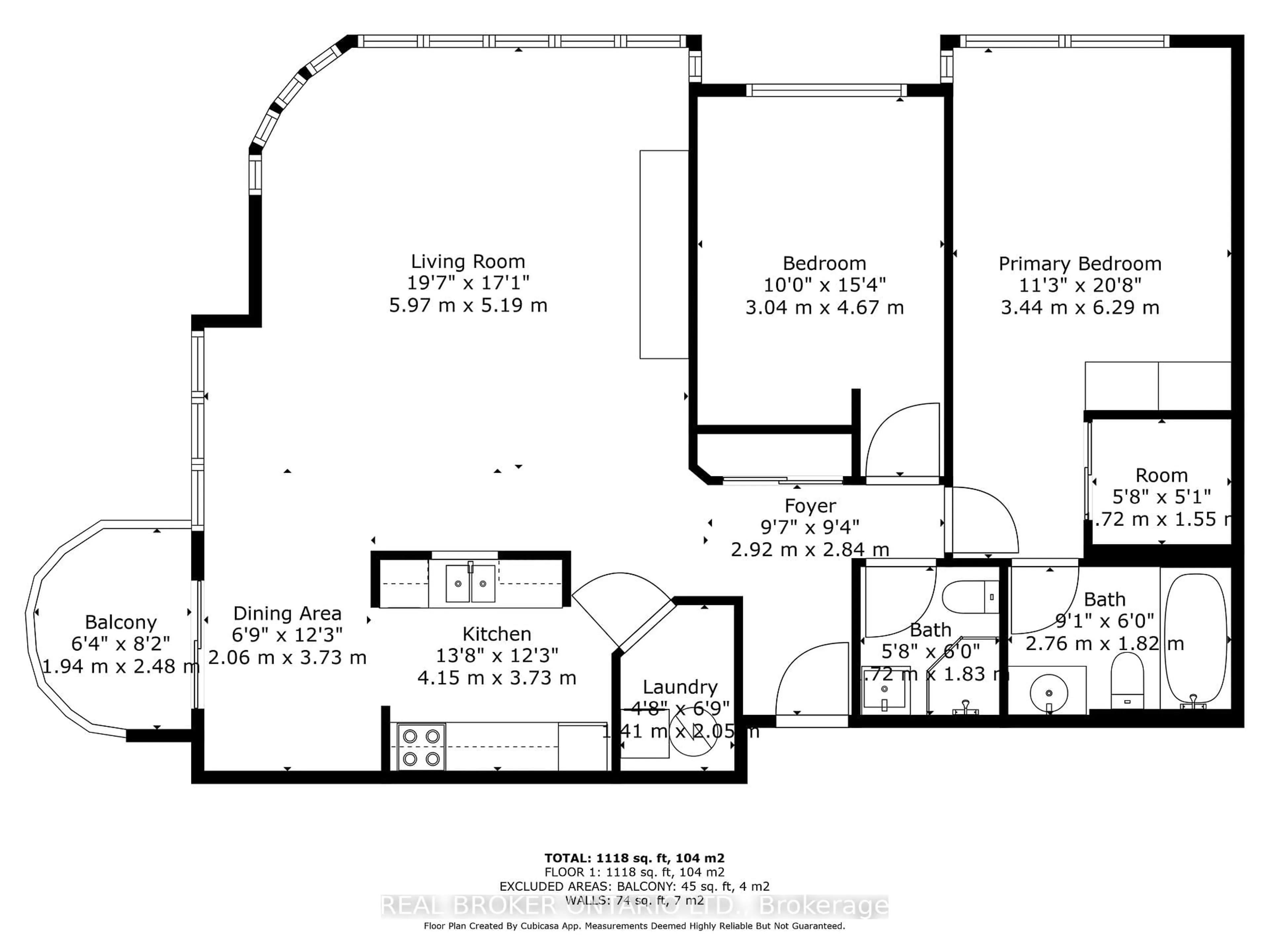 Floor plan for 100 Grant Carman Dr #413, Ottawa Ontario K2E 8B8