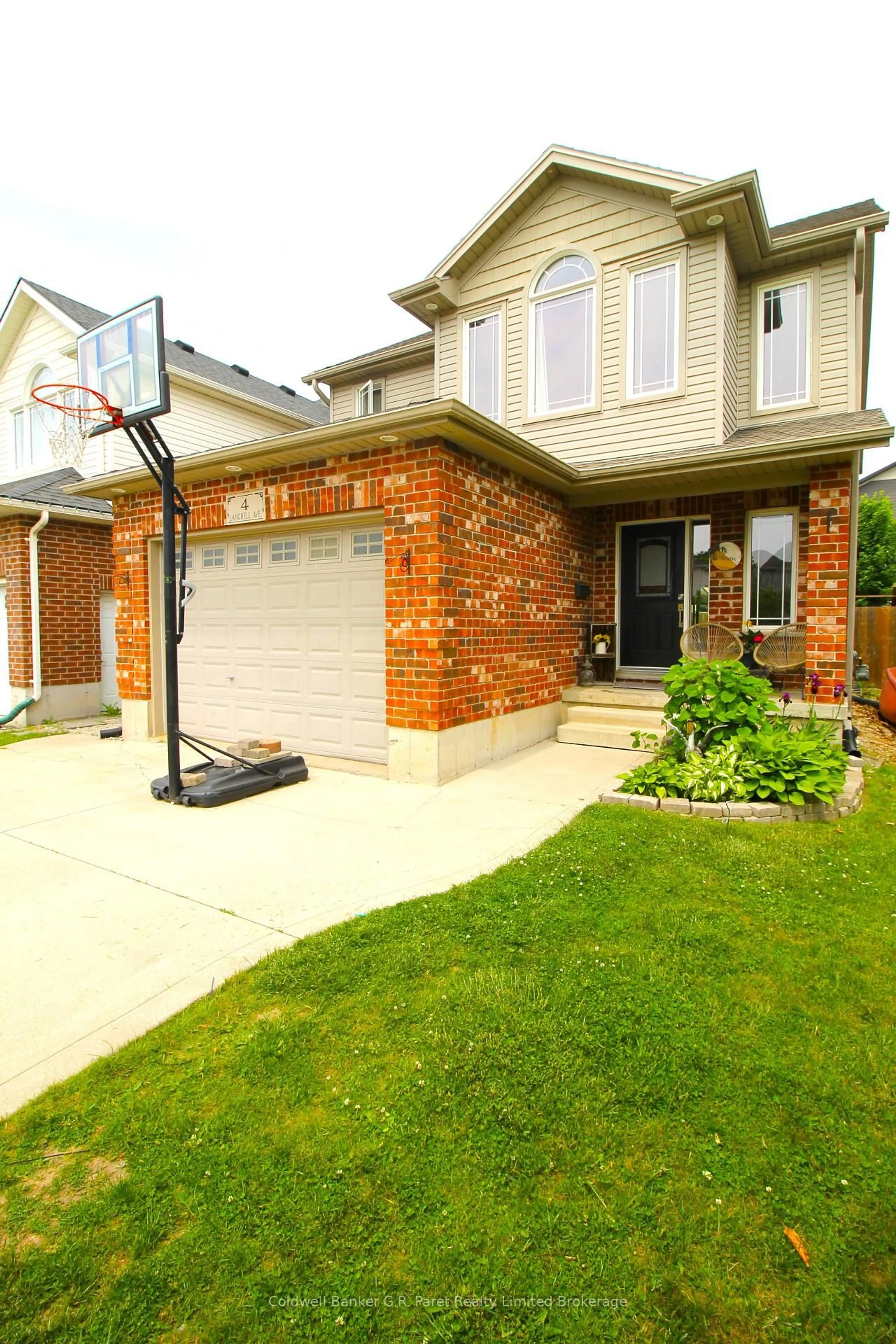 Home with brick exterior material, street for 4 Langrell Ave, Tillsonburg Ontario N4G 5X8