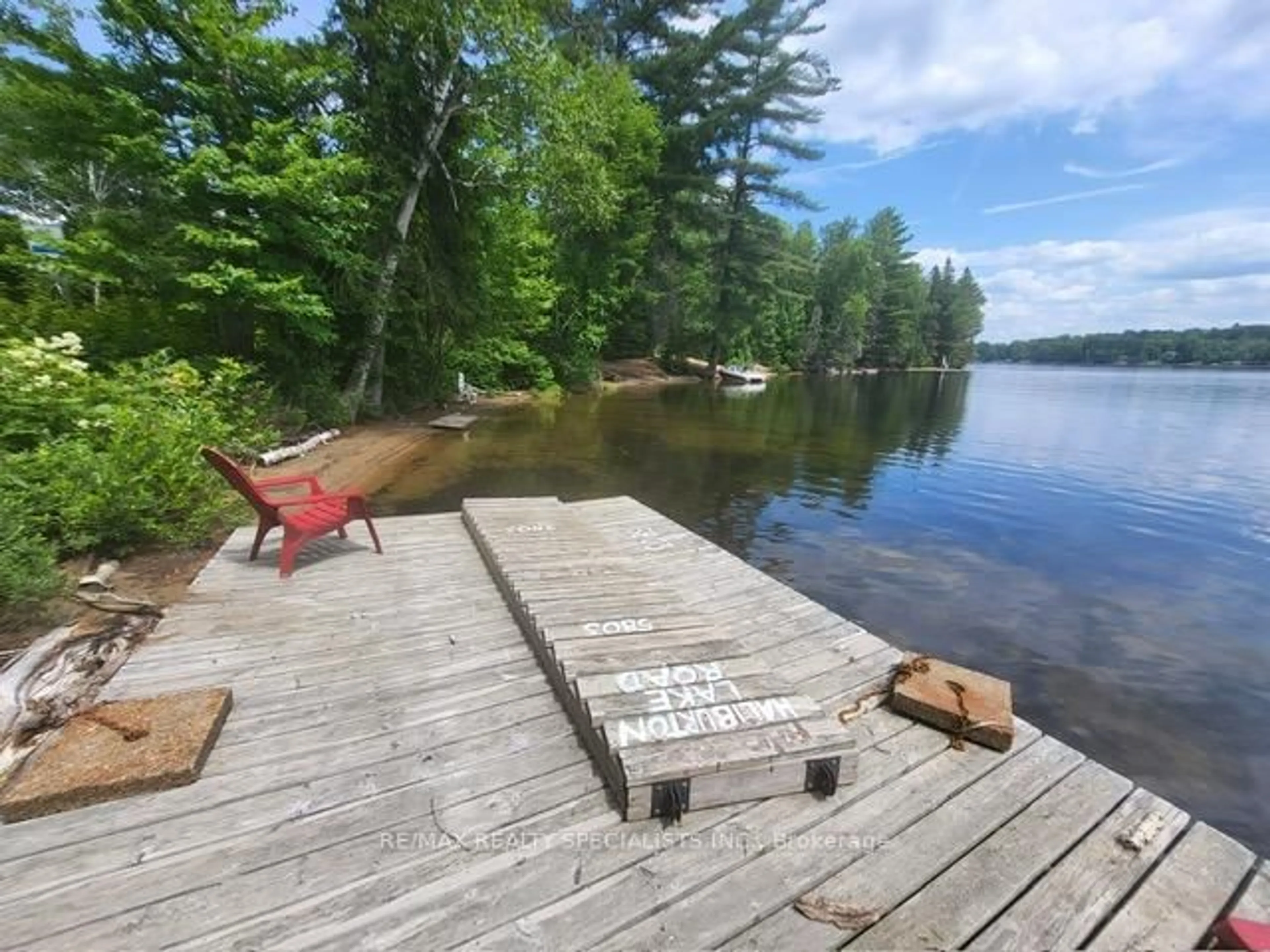 Patio, water/lake/river/ocean view for 5803 Haliburton Lake Rd, Dysart et al Ontario K0M 1S0