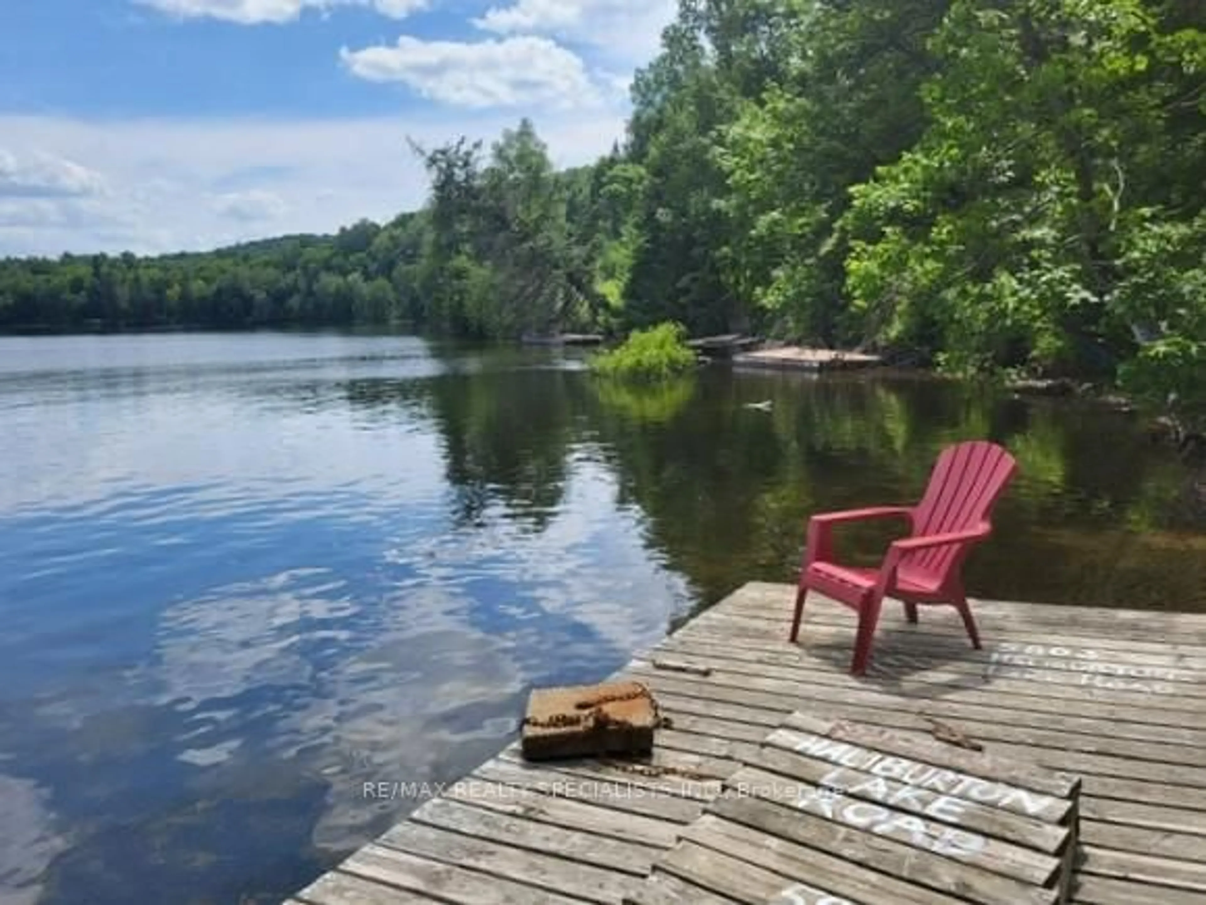 Patio, water/lake/river/ocean view for 5803 Haliburton Lake Rd, Dysart et al Ontario K0M 1S0