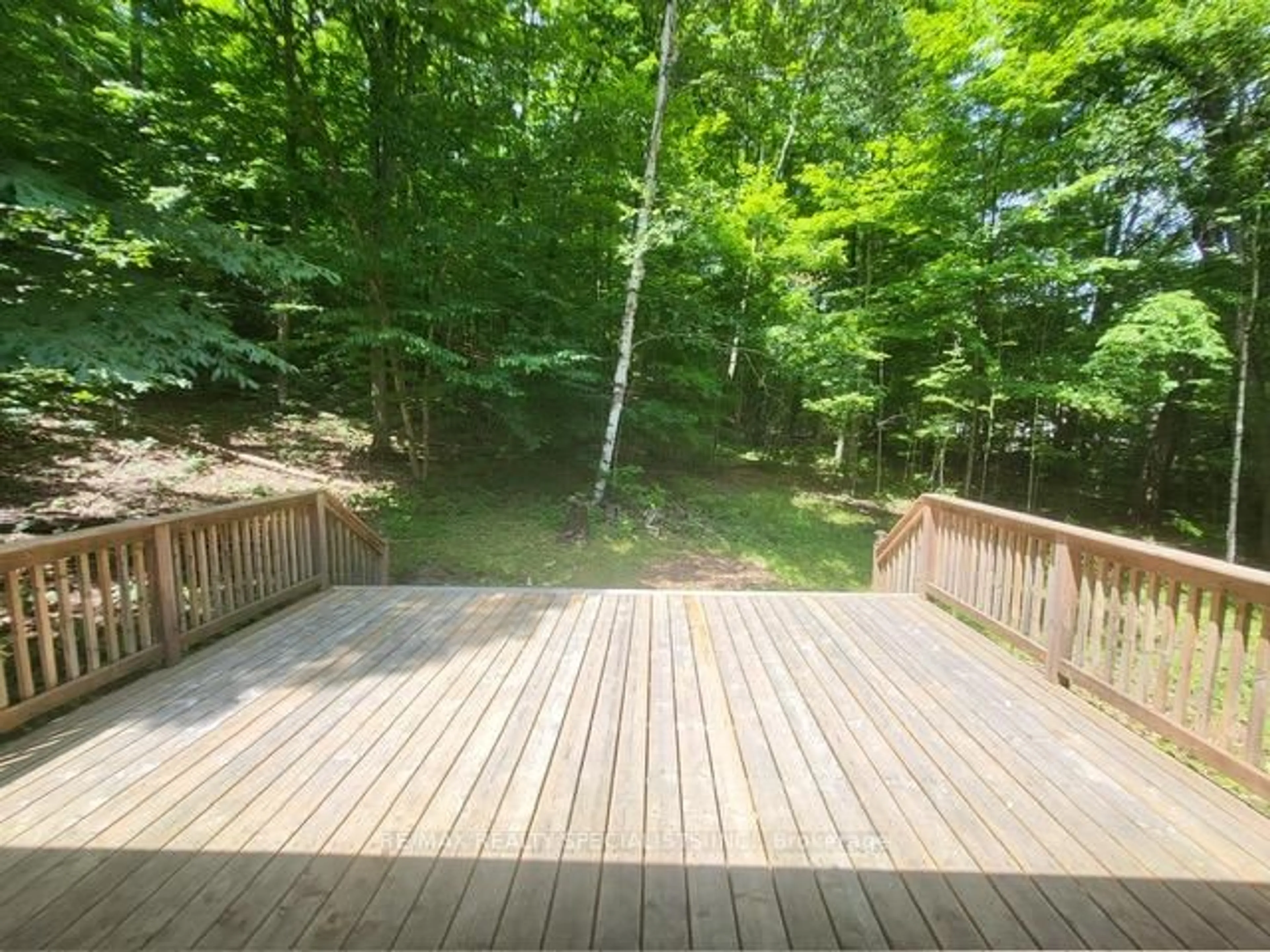 Patio, forest/trees view for 5803 Haliburton Lake Rd, Dysart et al Ontario K0M 1S0