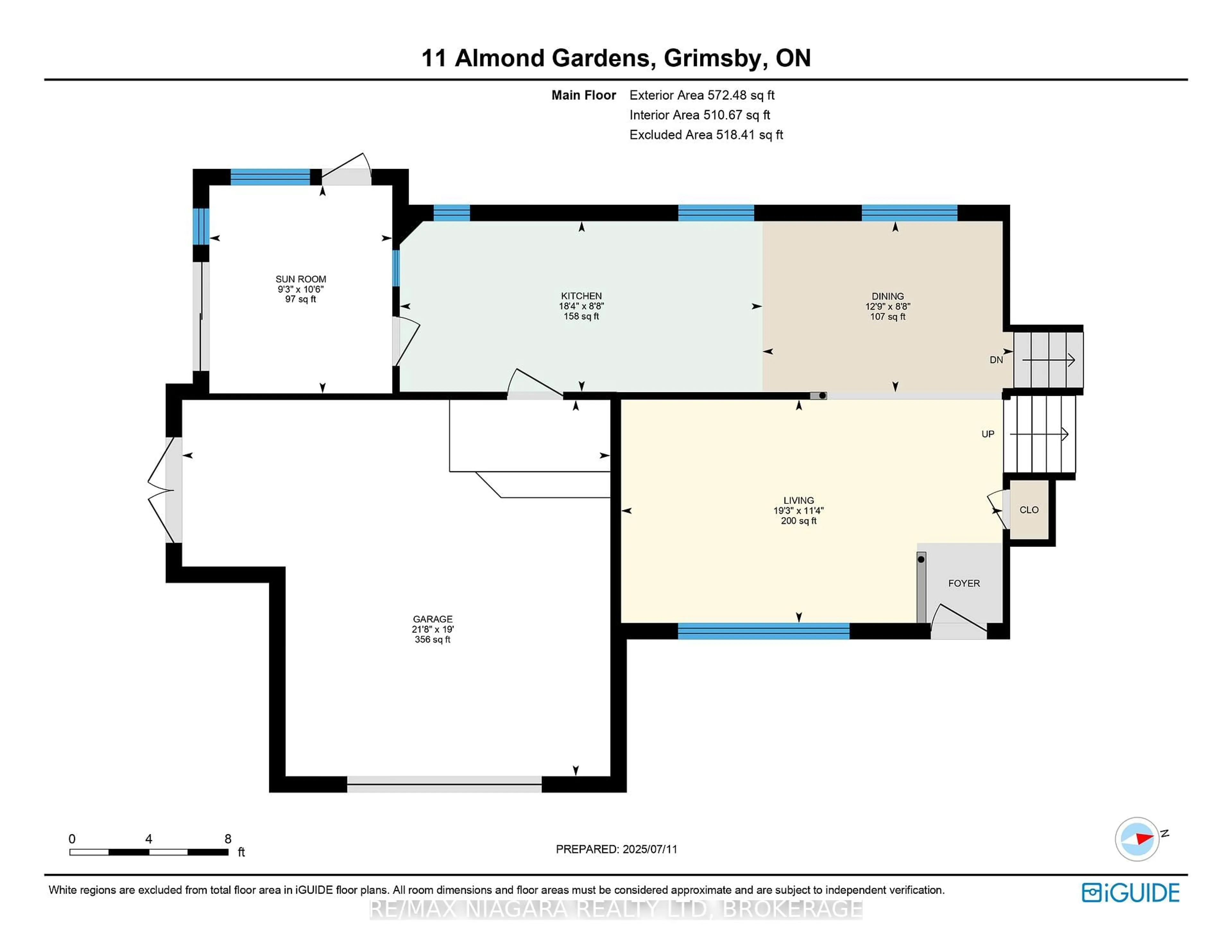 Floor plan for 11 Almond Gdns, Grimsby Ontario L3M 2J9