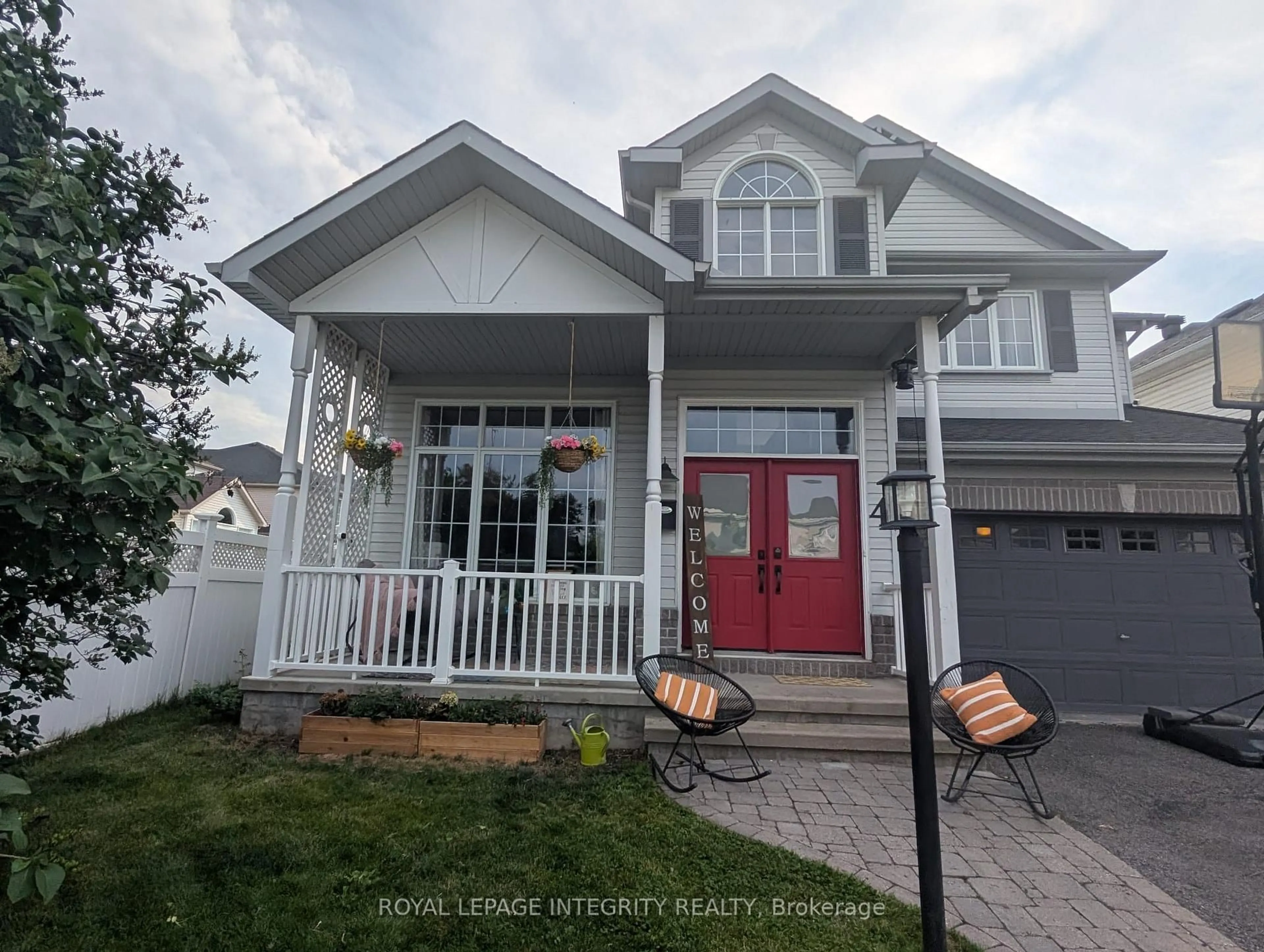 Home with vinyl exterior material, street for 4 Bracewood Way, Ottawa Ontario K2J 4Y3