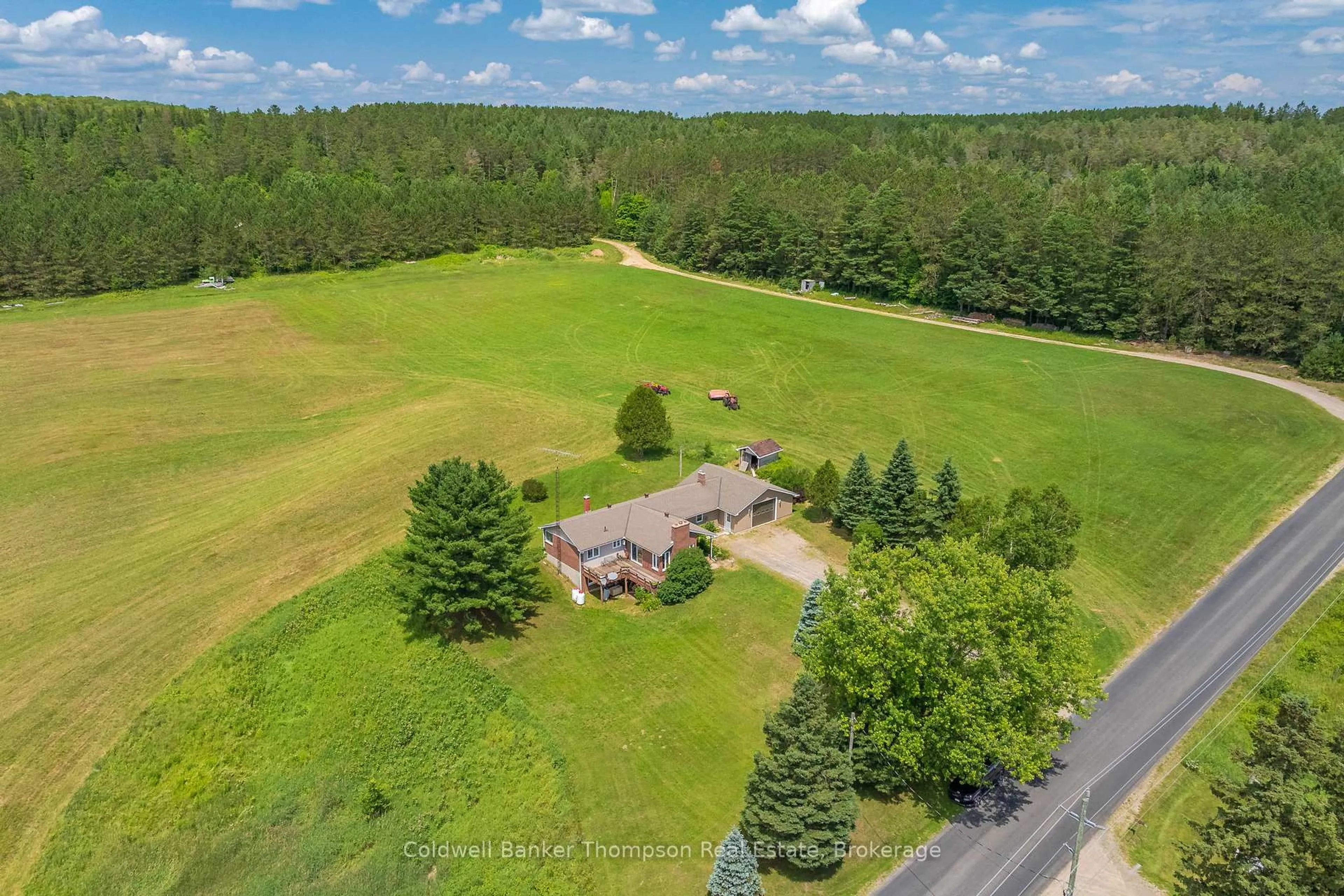 A pic from outside/outdoor area/front of a property/back of a property/a pic from drone, water/lake/river/ocean view for 832 Chetwynd Rd, Armour Ontario P0A 1C0