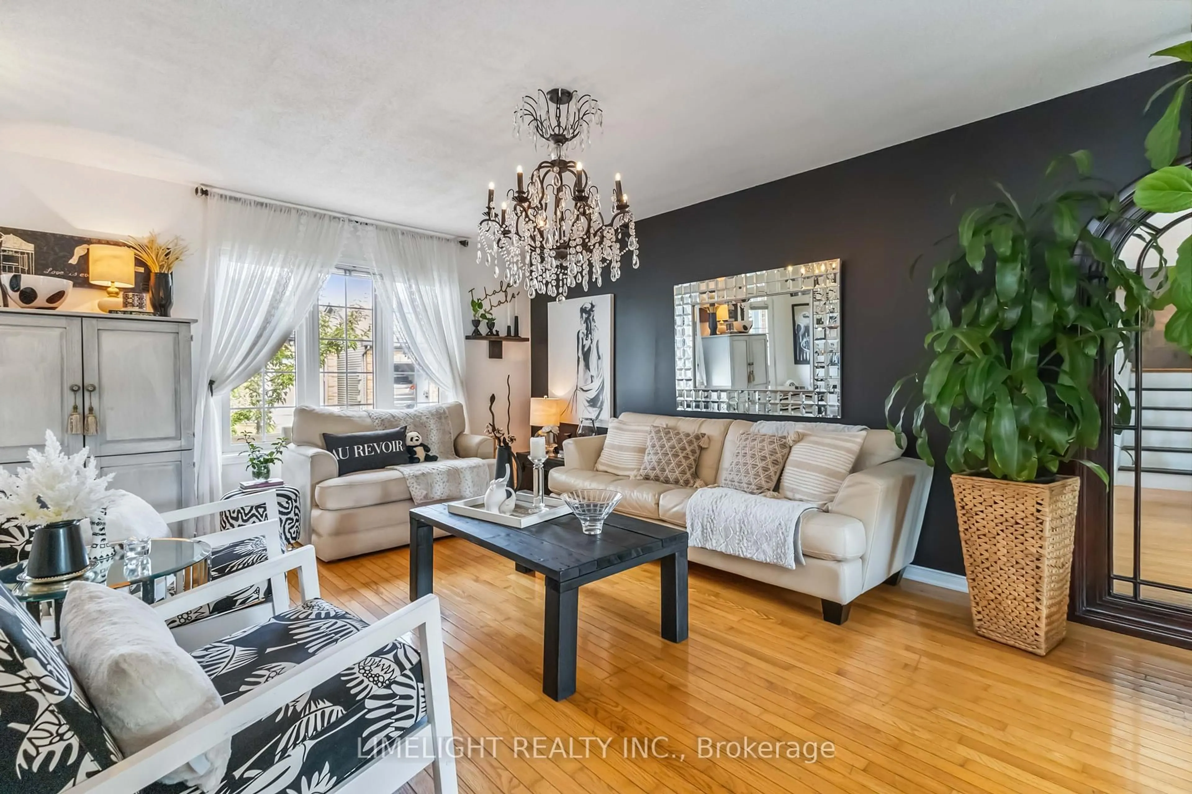 Living room with furniture, wood/laminate floor for 335 Lighthouse Rd #43, London South Ontario N6M 1J8