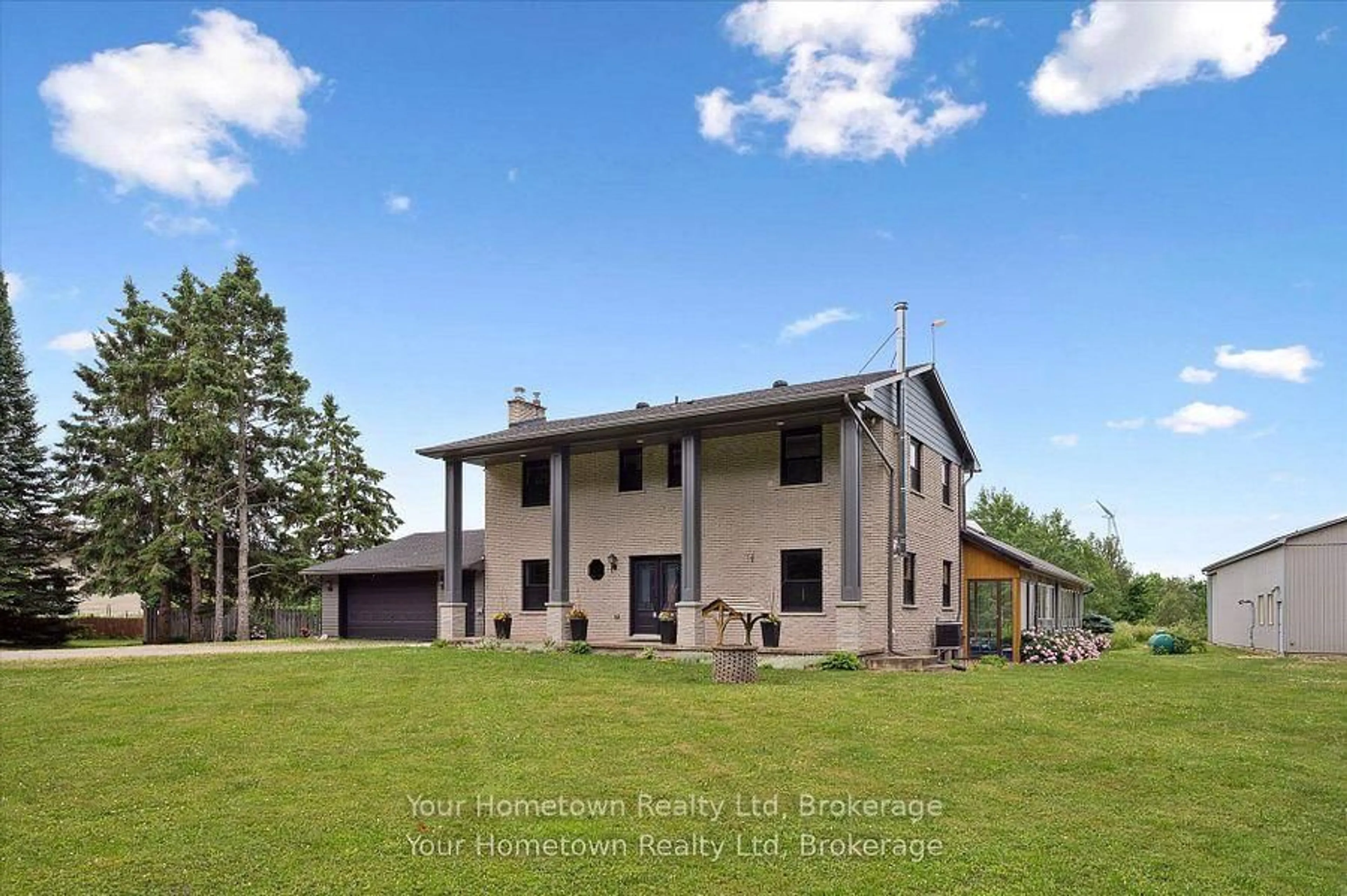 A pic from outside/outdoor area/front of a property/back of a property/a pic from drone, building for 6878 Wellington Rd 16 Rd, Centre Wellington Ontario N0B 1J0