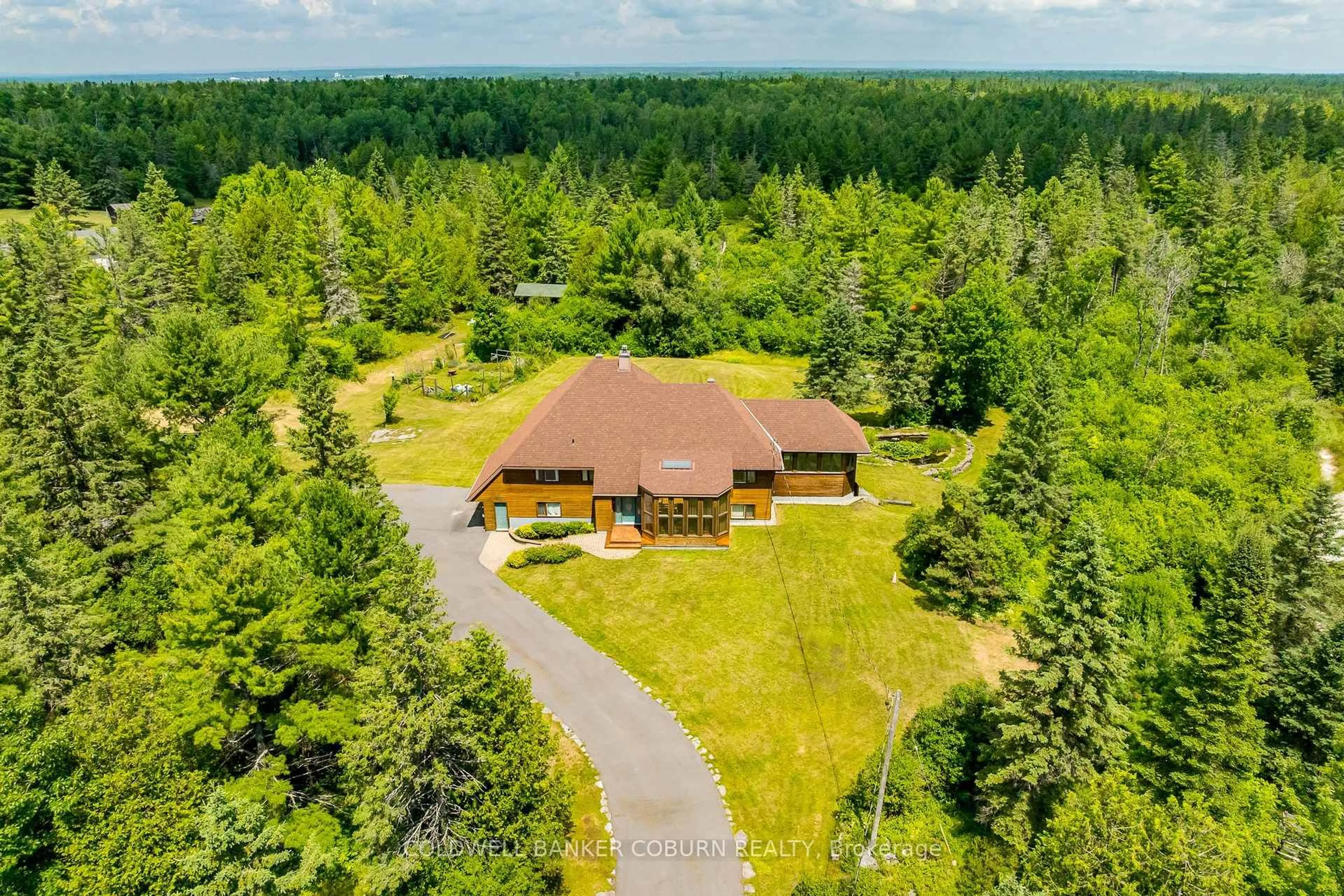 A pic from outside/outdoor area/front of a property/back of a property/a pic from drone, forest/trees view for 2190 Ramsay Conc 12 Rd, Carp Ontario K0A 1L0
