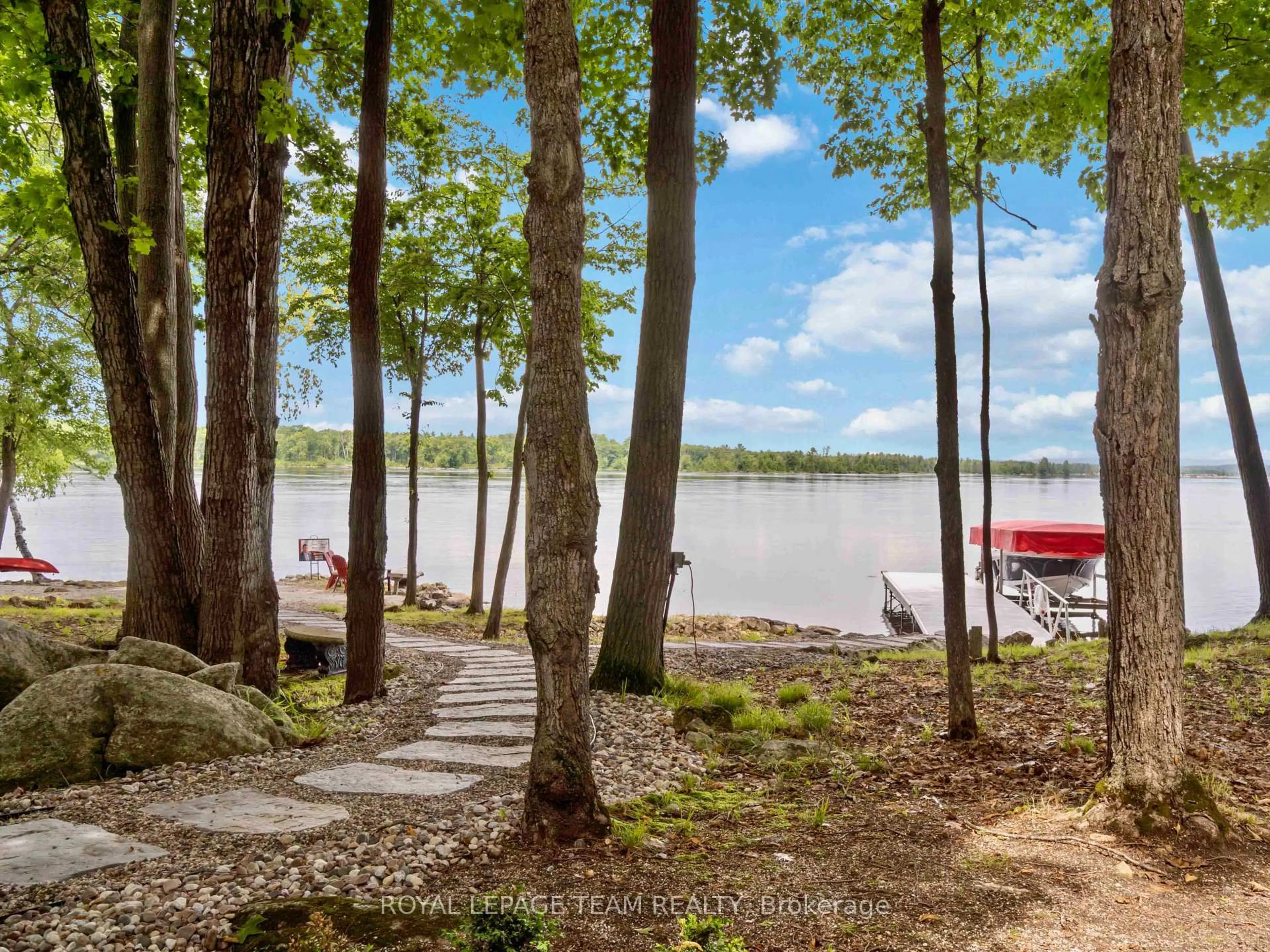 Patio, water/lake/river/ocean view for 270 Morris Island Dr, Ottawa Ontario K7S 3G7