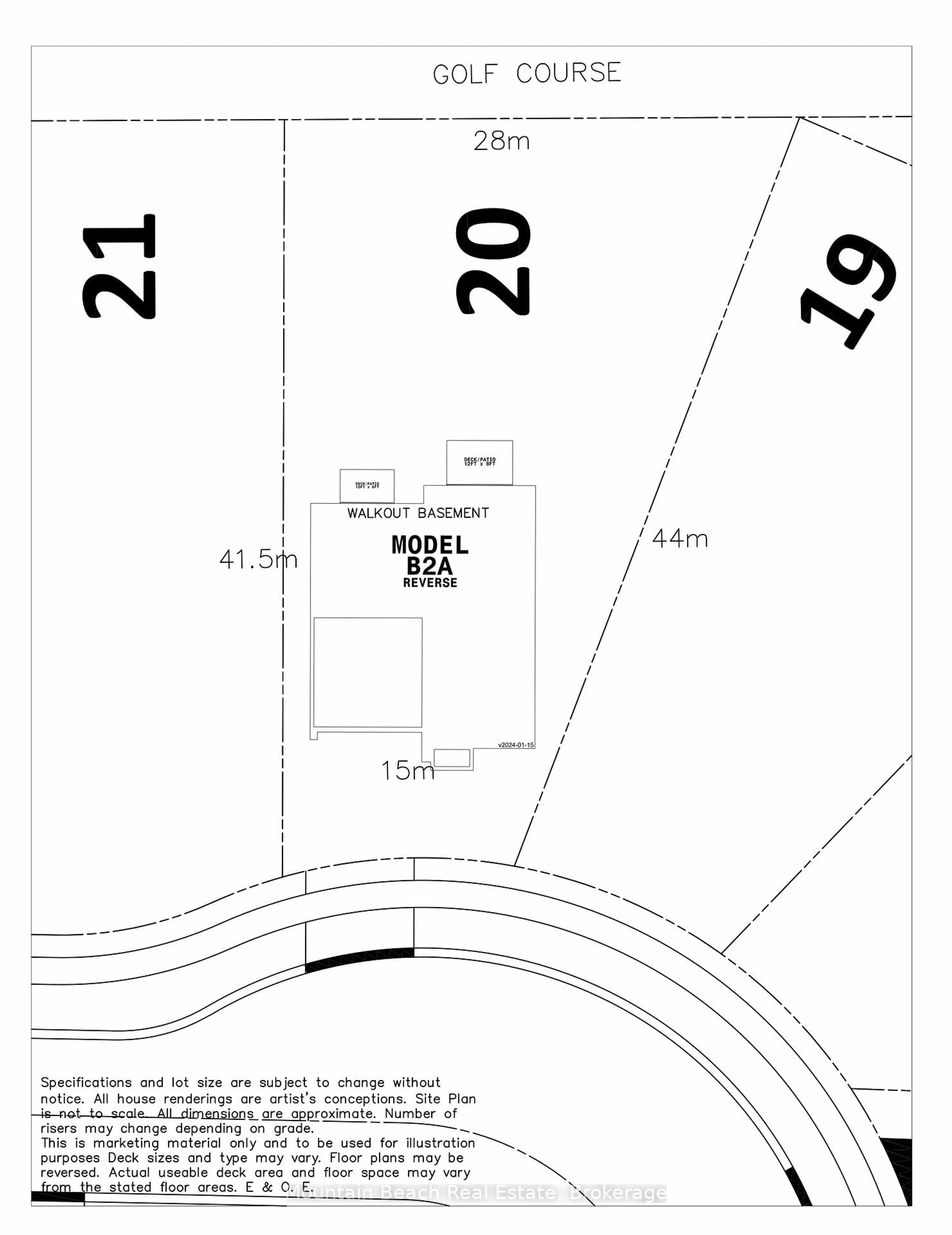 Floor plan for LOT 20 Yvonne Cres, Blue Mountains Ontario L9Y 0K8