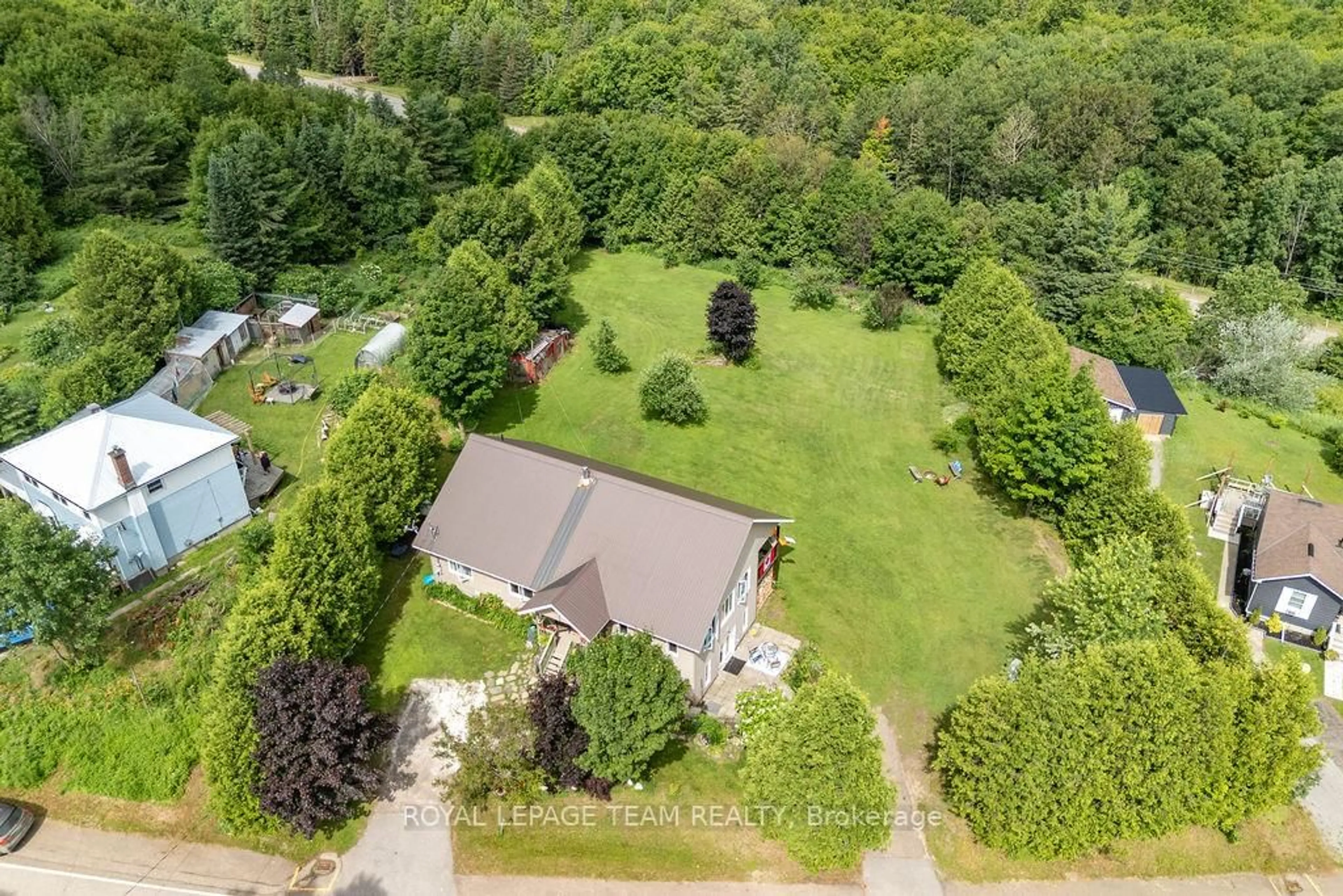 A pic from outside/outdoor area/front of a property/back of a property/a pic from drone, forest/trees view for 23 Algonquin Rd, Foymount Ontario K0J 1W0