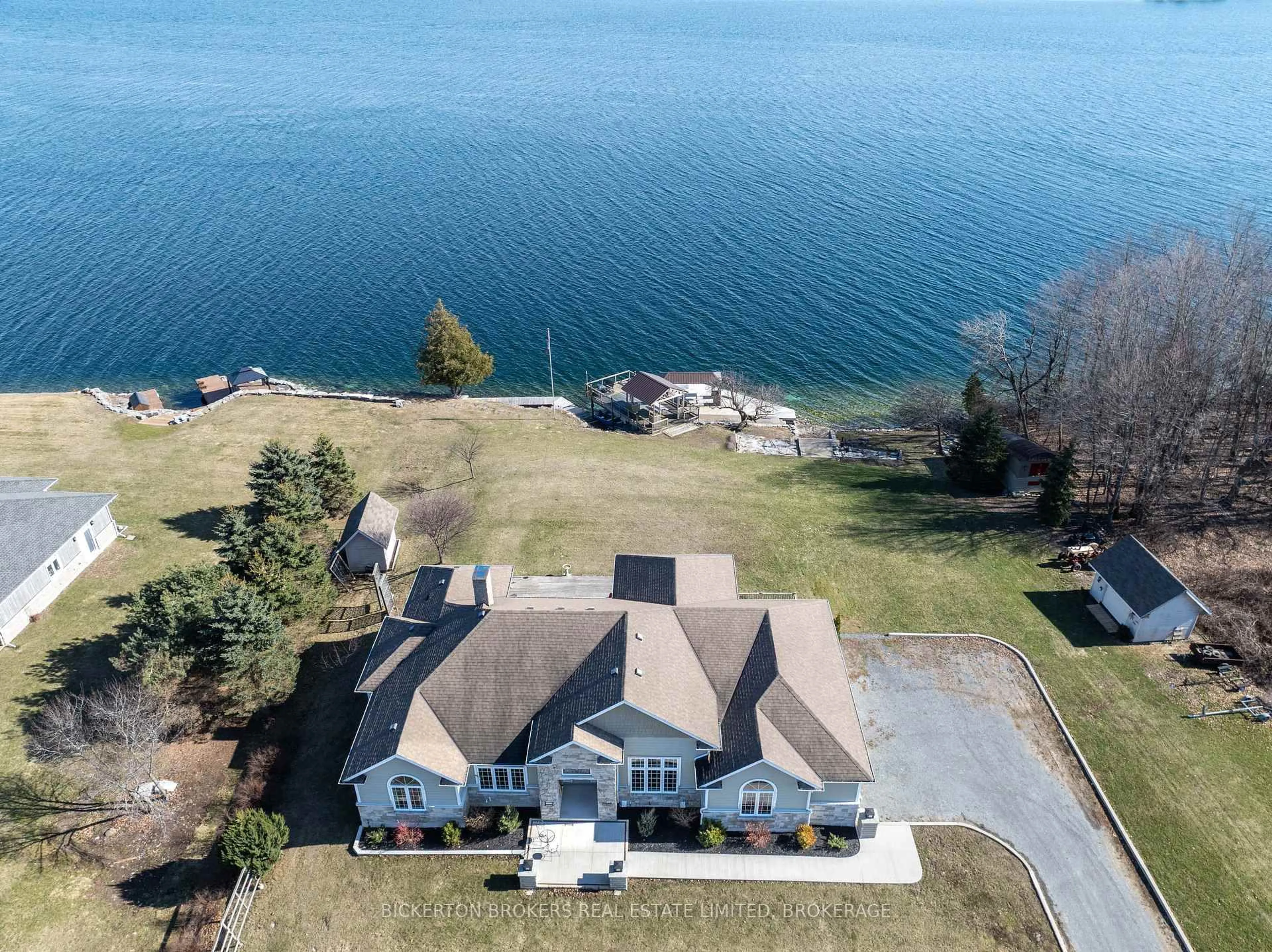A pic from outside/outdoor area/front of a property/back of a property/a pic from drone, water/lake/river/ocean view for 255 Good Friend Dr, Gananoque Ontario K7G 2V6