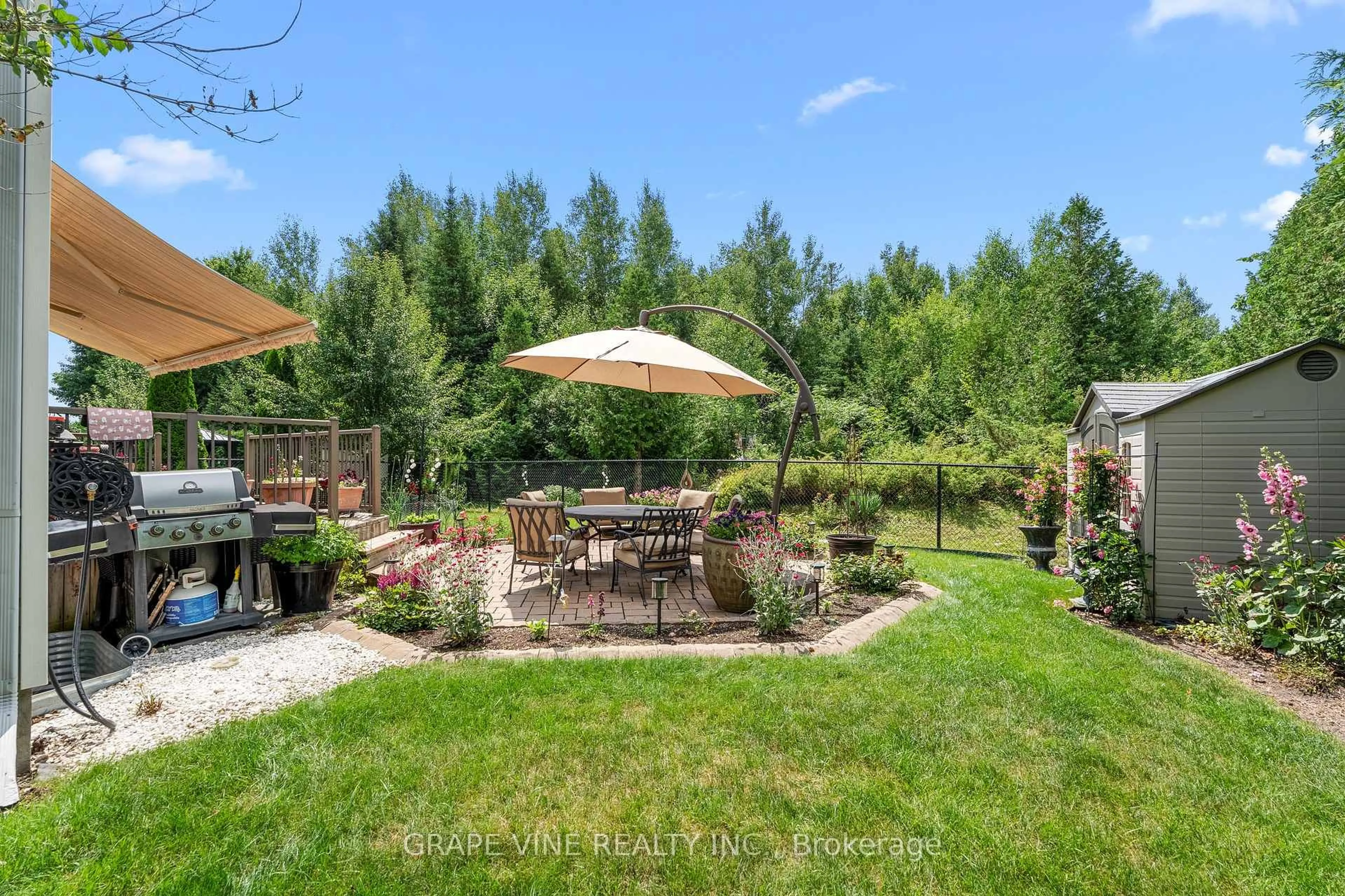 Patio, forest/trees view for 313 Eckerson Ave, Ottawa Ontario K2S 0K8