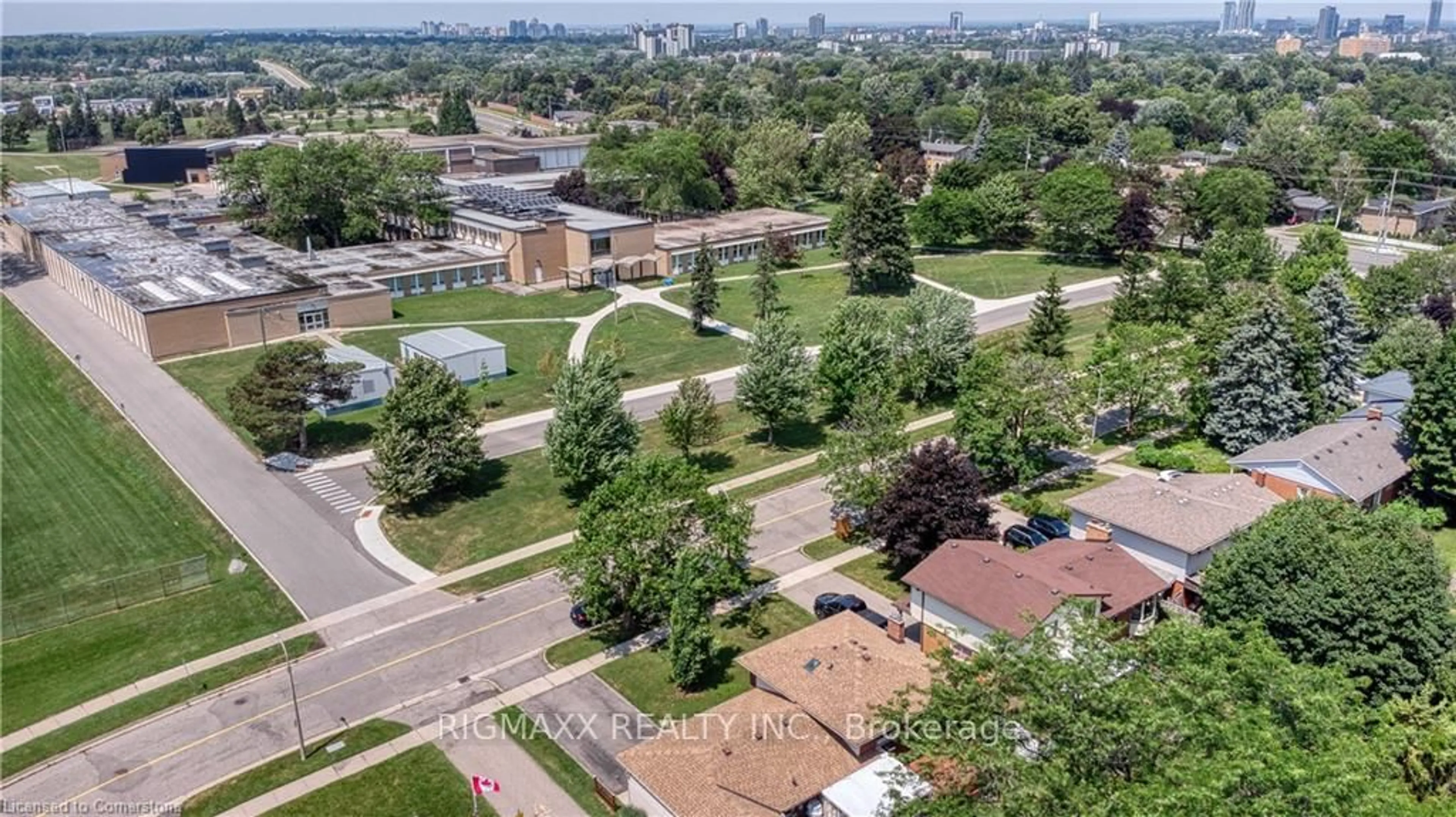 A pic from outside/outdoor area/front of a property/back of a property/a pic from drone, city buildings view from balcony for 619 Forest Hill Dr, Kitchener Ontario N2N 1A1