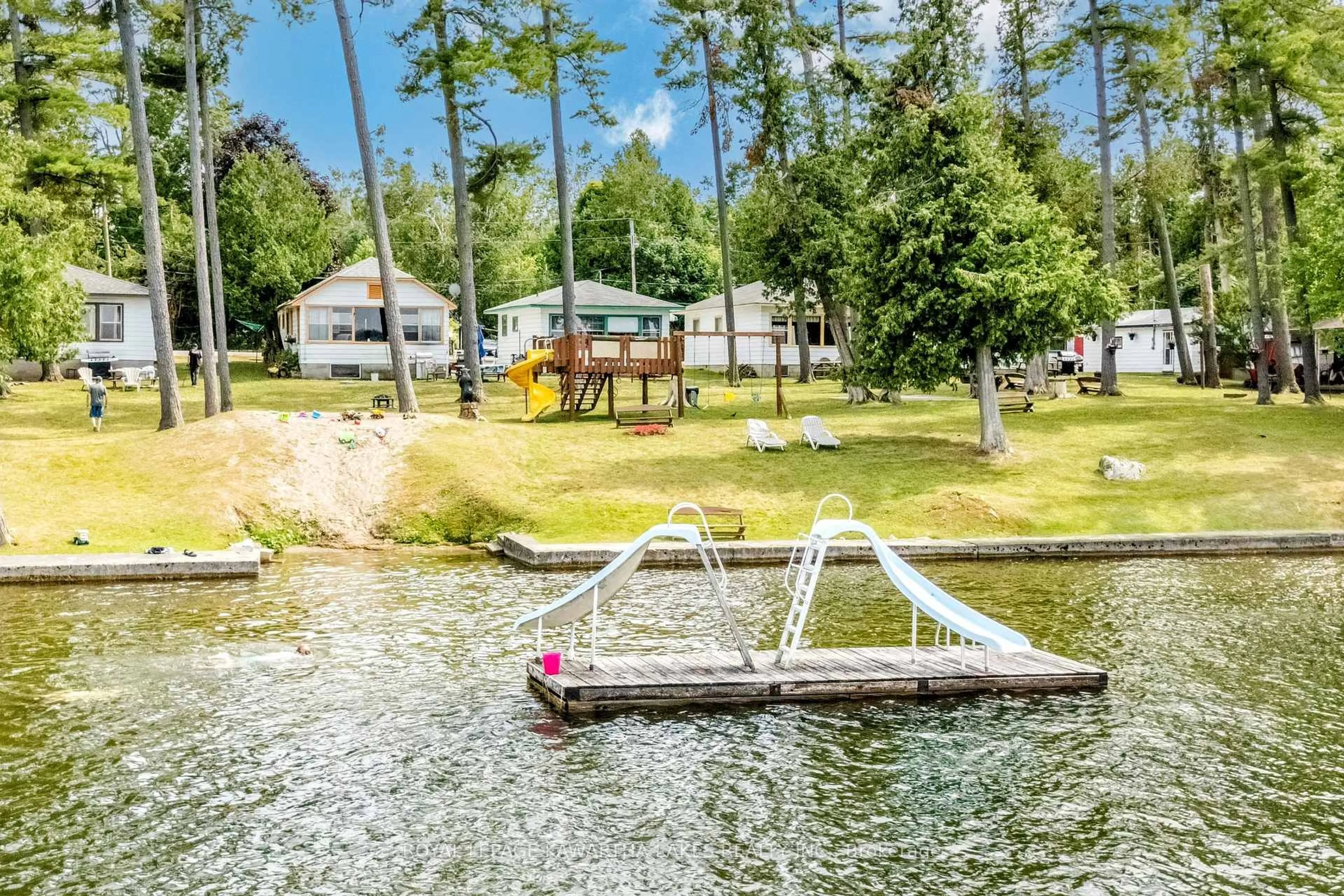 A pic from outside/outdoor area/front of a property/back of a property/a pic from drone, water/lake/river/ocean view for 36 Goodman Rd, Kawartha Lakes Ontario K0M 1N0