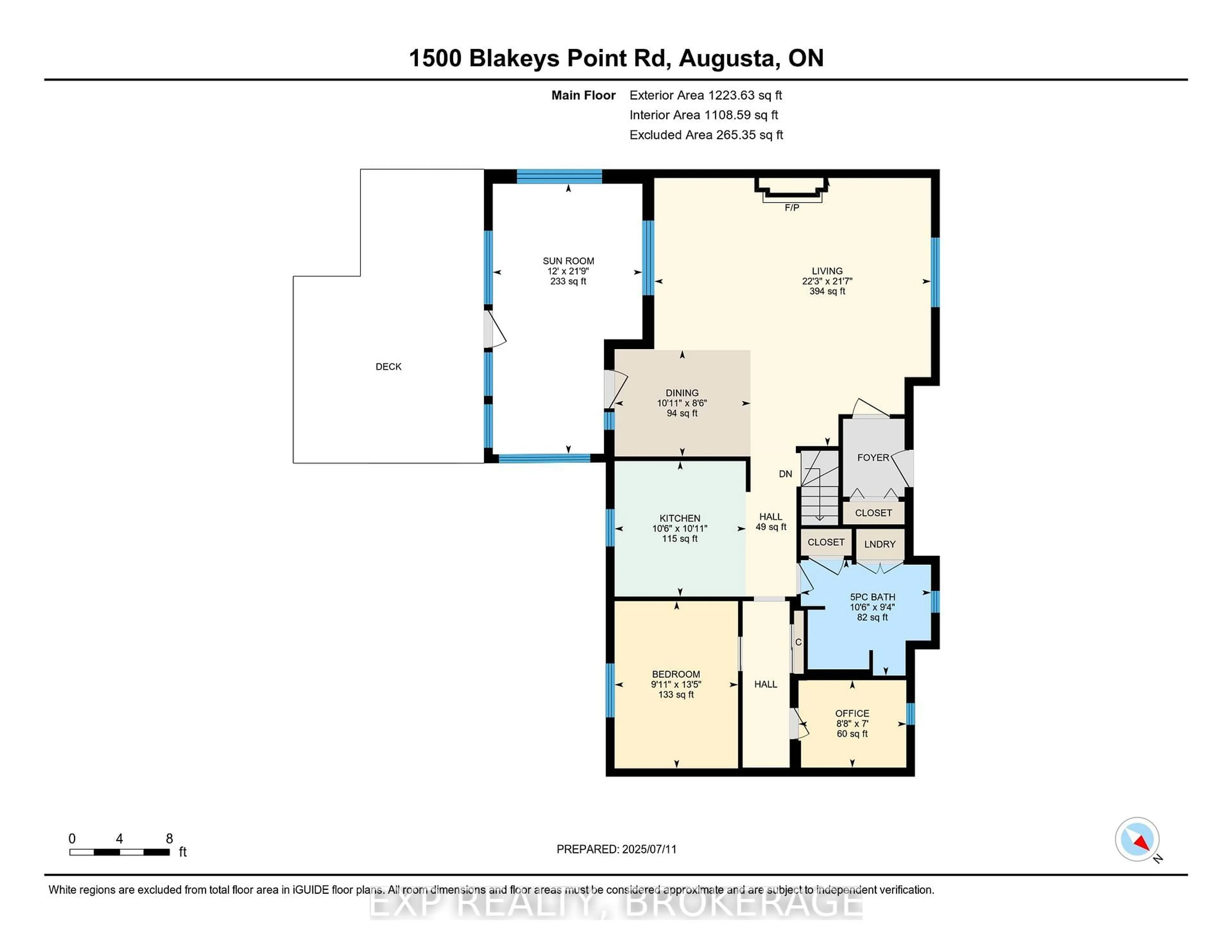 Floor plan for 1500 Blakey's Point Rd, Augusta Ontario K0E 1T0