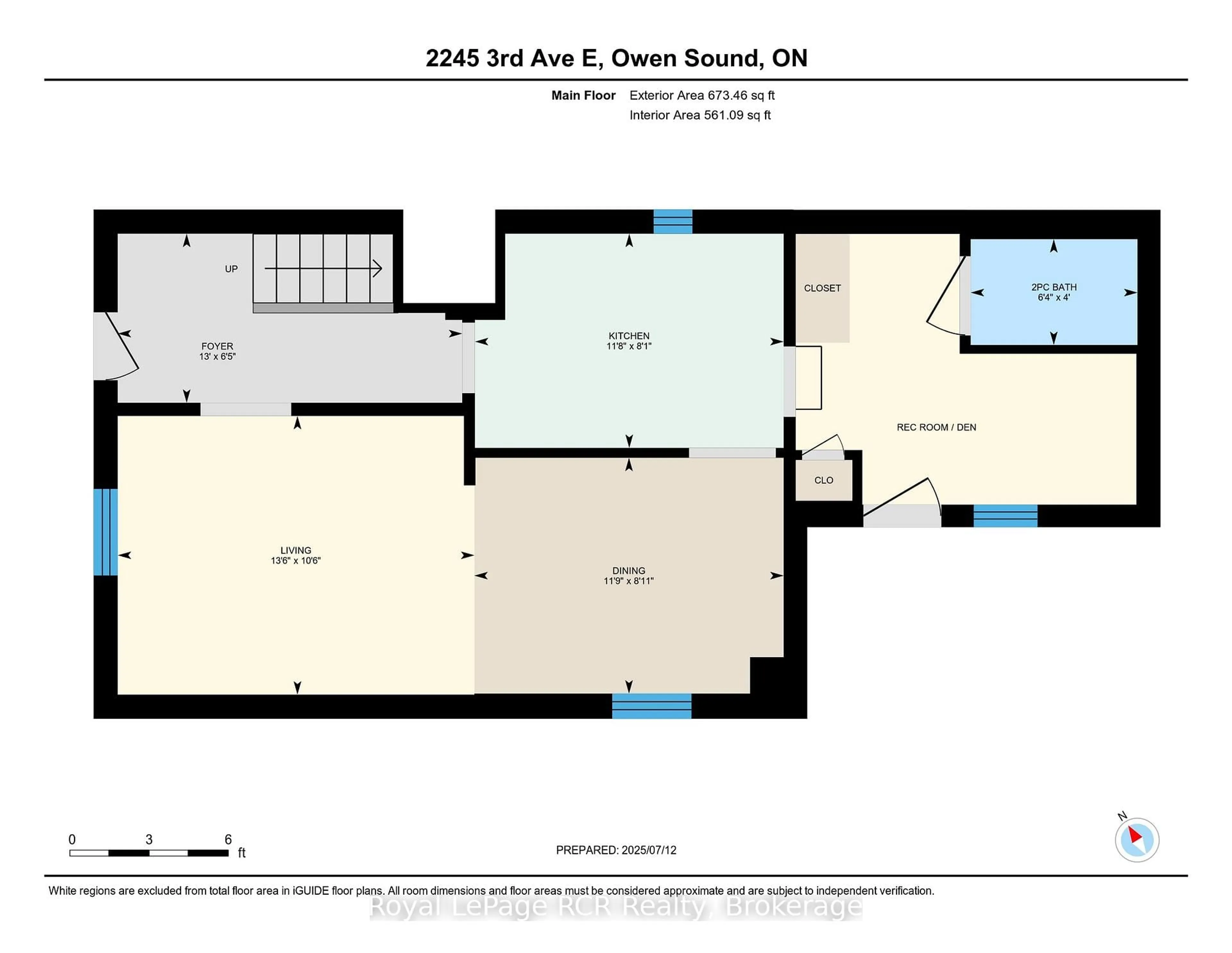 Floor plan for 2245 3rd Ave, Owen Sound Ontario N4K 2M5