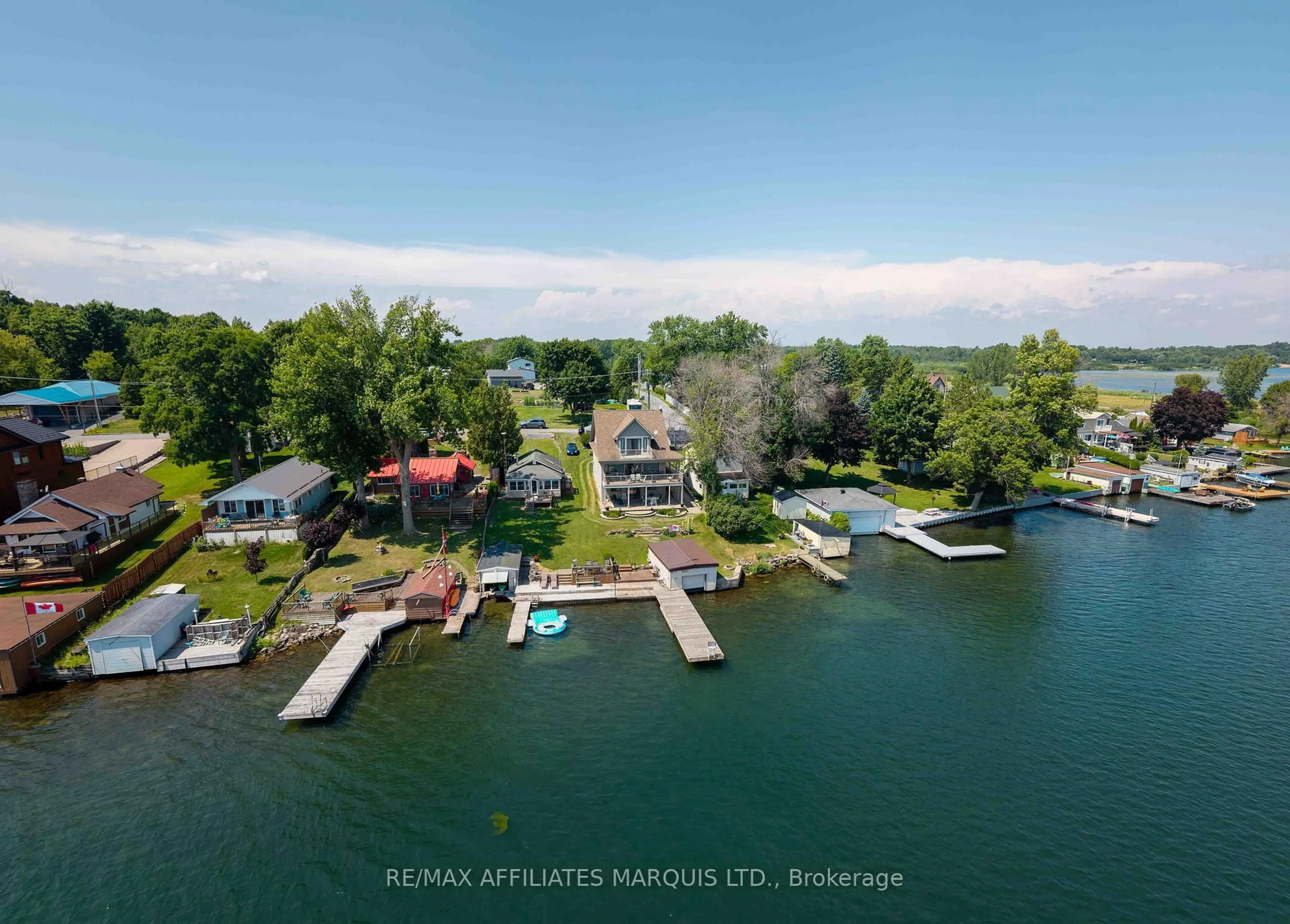 A pic from outside/outdoor area/front of a property/back of a property/a pic from drone, water/lake/river/ocean view for 6796 St Louis Point Rd, South Glengarry Ontario K0C 2E0