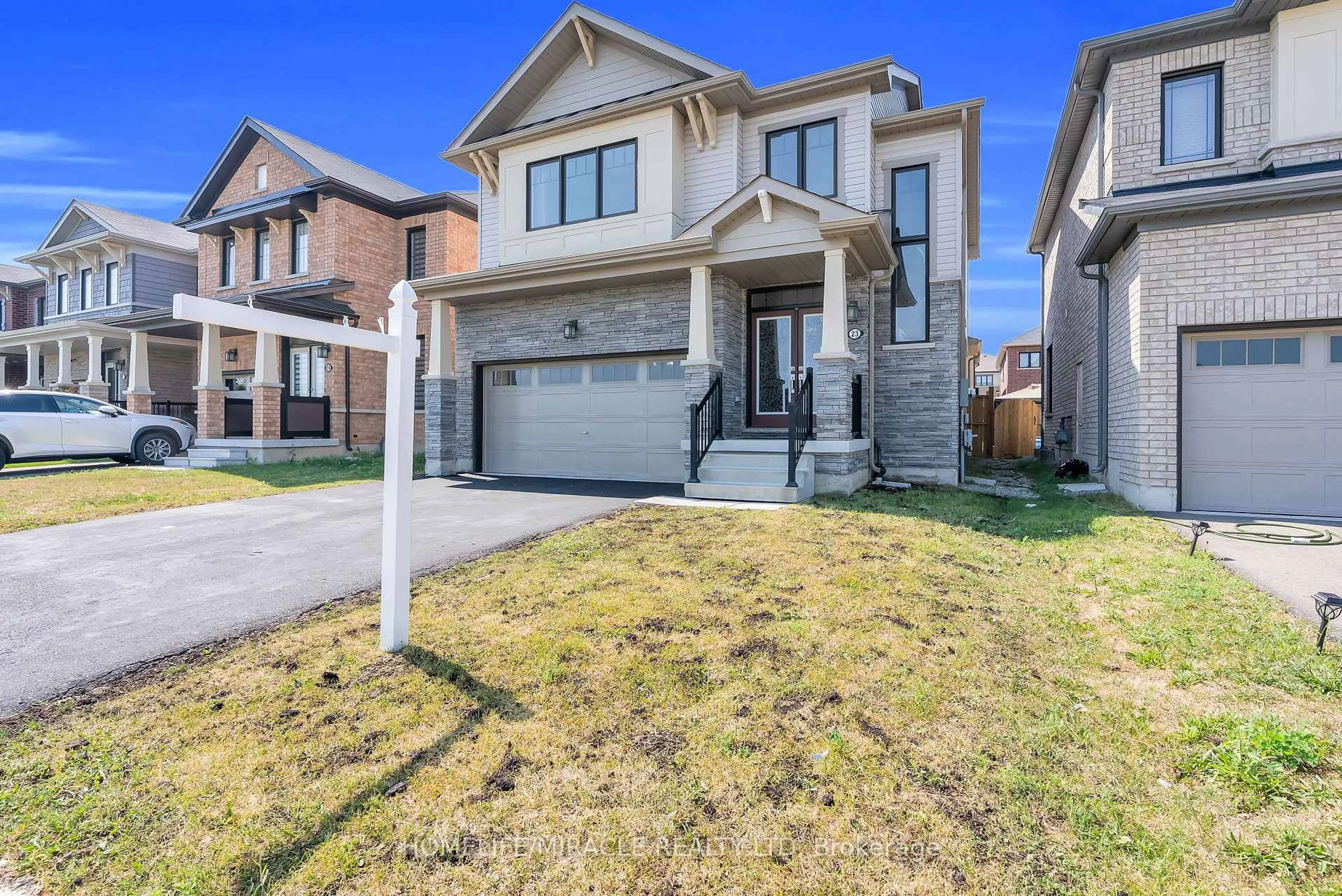 Home with brick exterior material, street for 23 Royal Coachman Way, Hamilton Ontario L8J 0M2