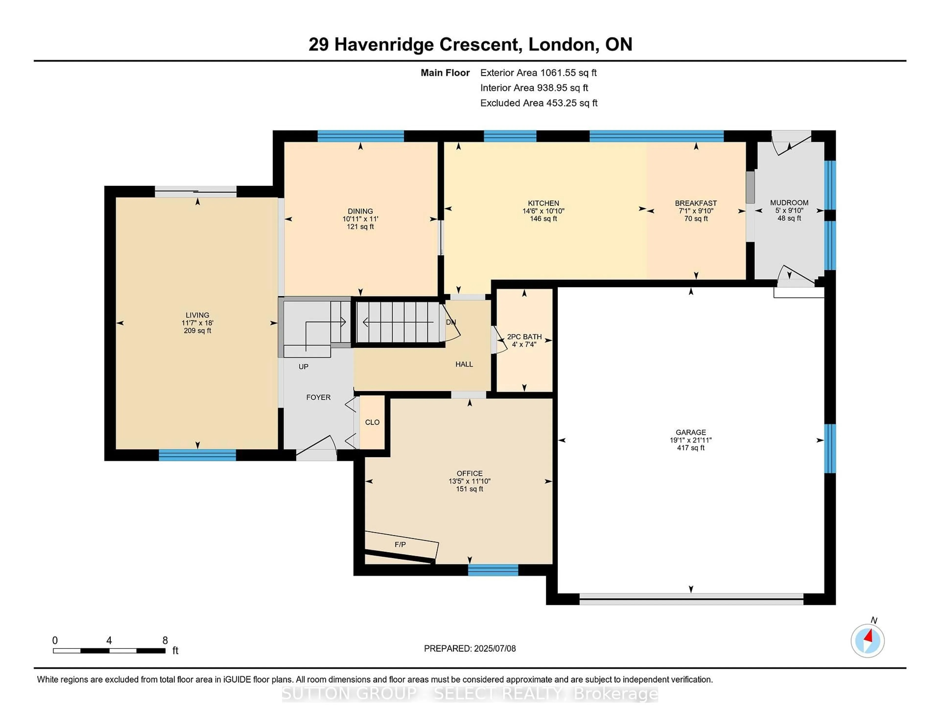 Floor plan for 29 HAVENRIDGE Cres, London North Ontario N6H 4L5