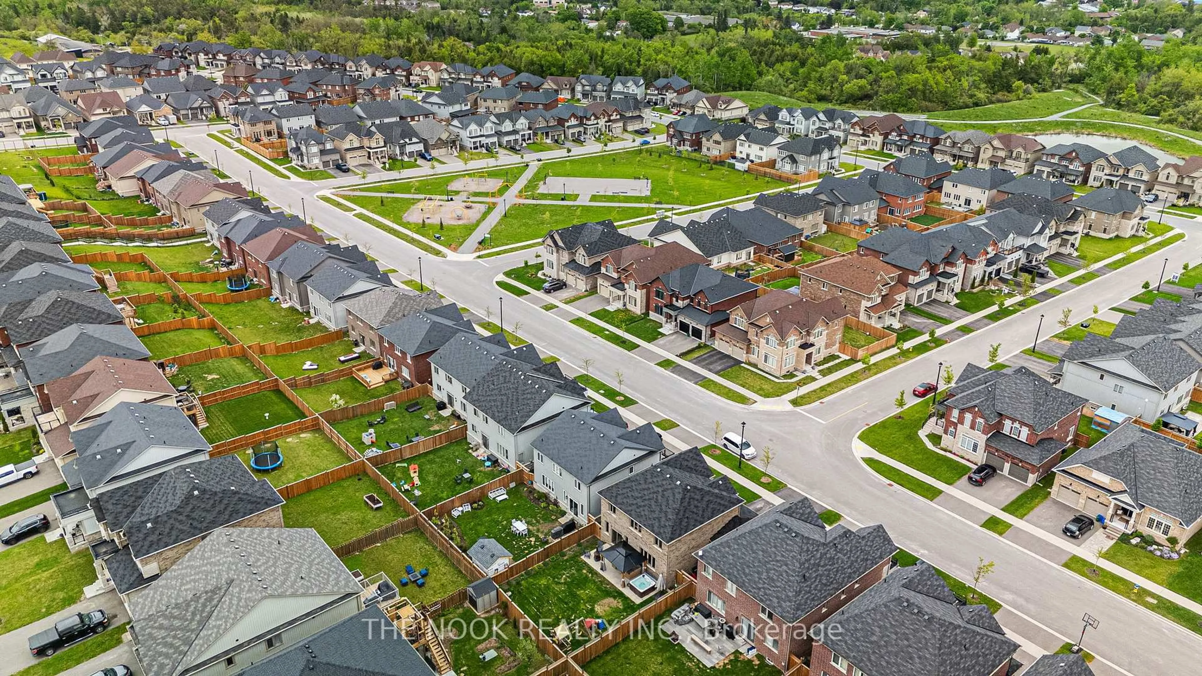 A pic from outside/outdoor area/front of a property/back of a property/a pic from drone, street for 38 Pristine Tr, Cavan Monaghan Ontario L0A 1G0