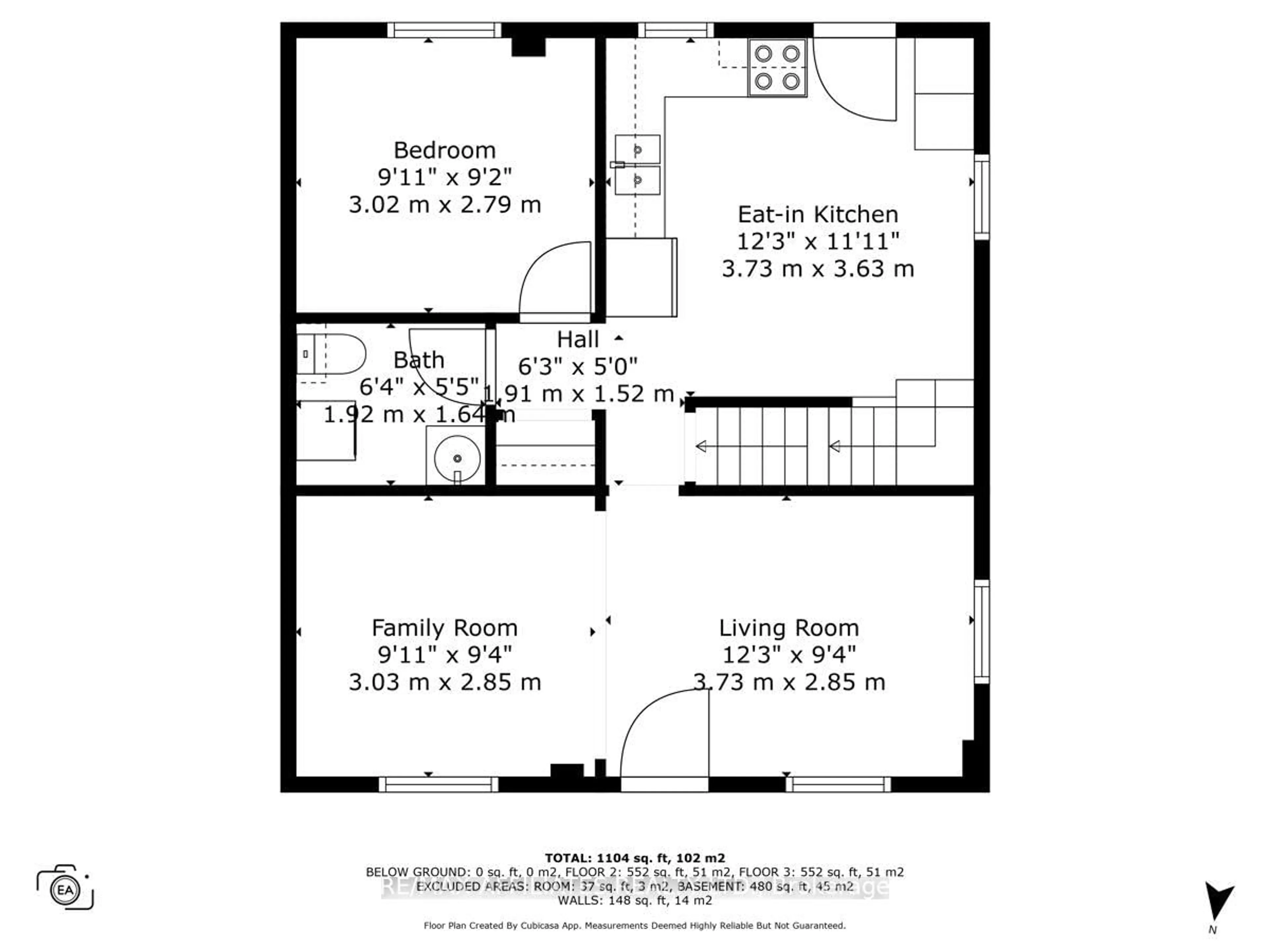 Floor plan for 310 Shakespeare St, Ottawa Ontario K1L 5M2