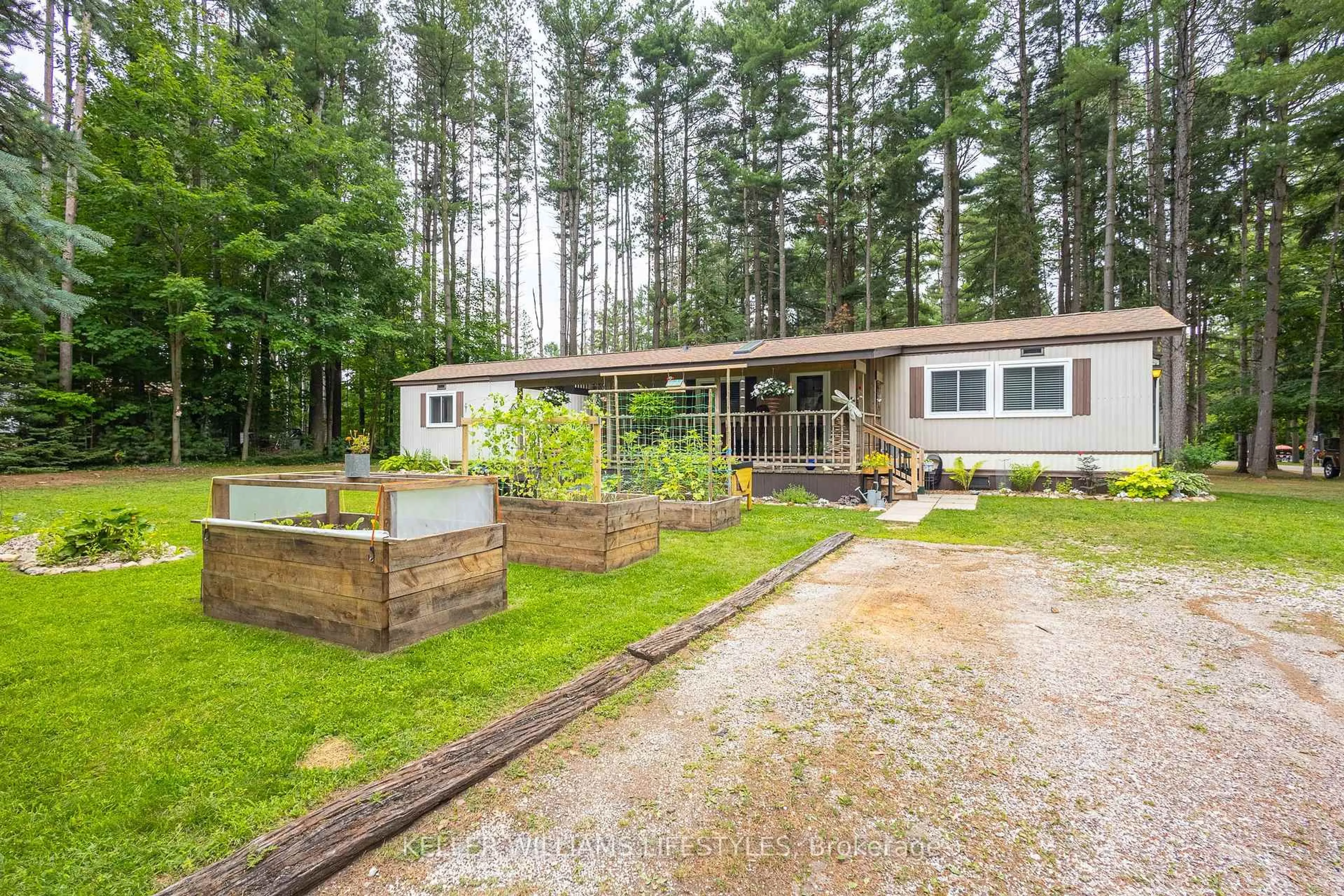 Patio, forest/trees view for 202 Chestnut Dr, Central Huron Ontario N0M 1G0