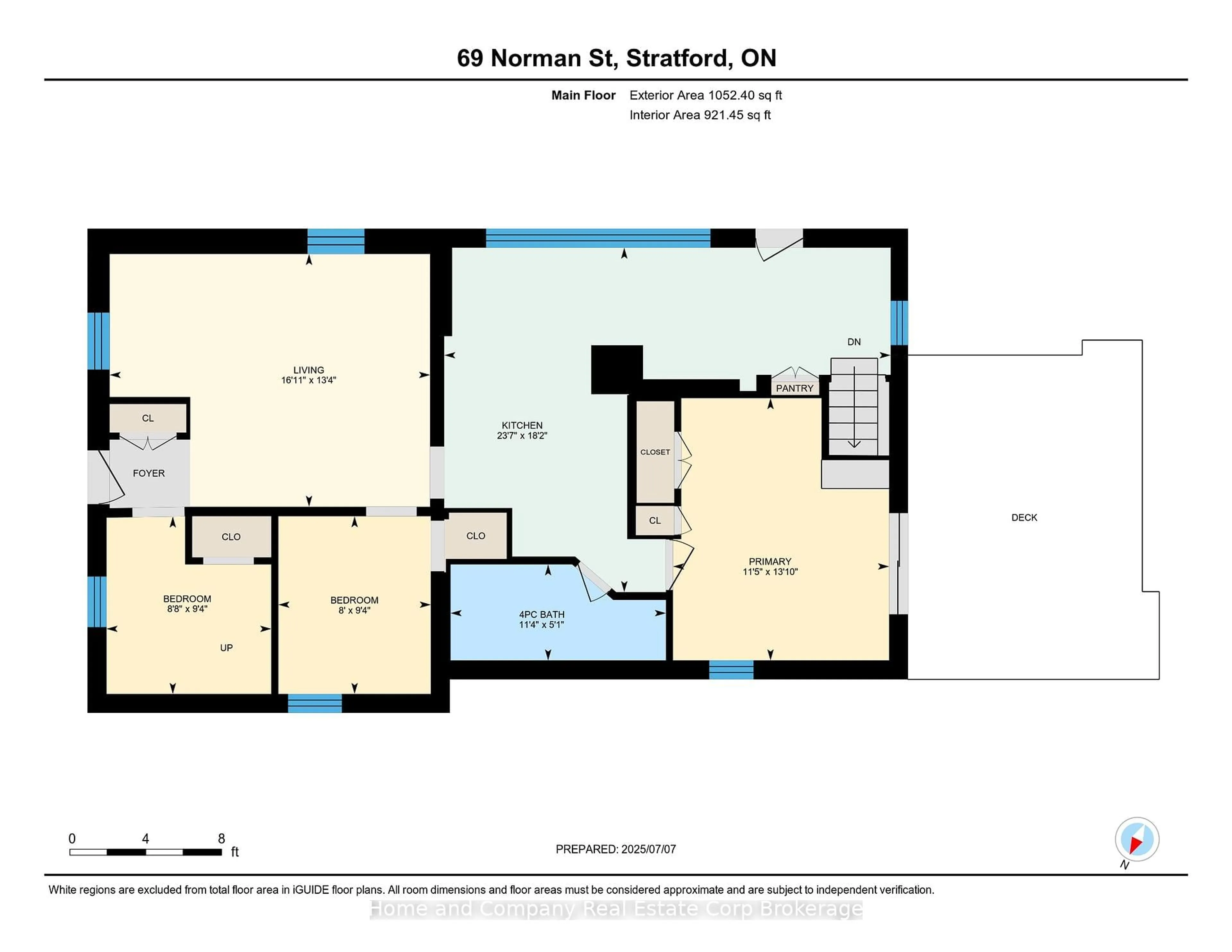 Floor plan for 69 Norman St, Stratford Ontario N5A 5R8