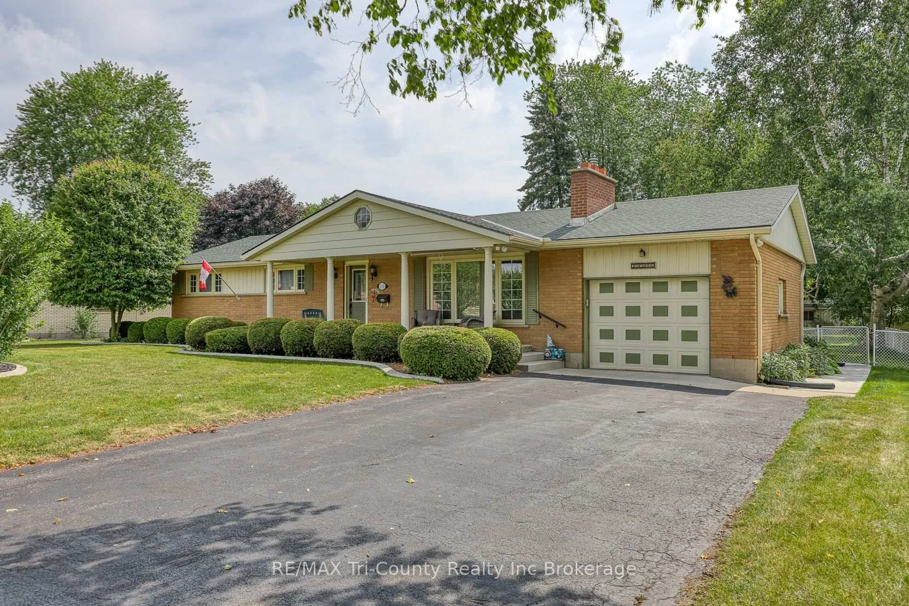 Home with brick exterior material, street for 14 Lowrie Cres, Tillsonburg Ontario N4G 4C9