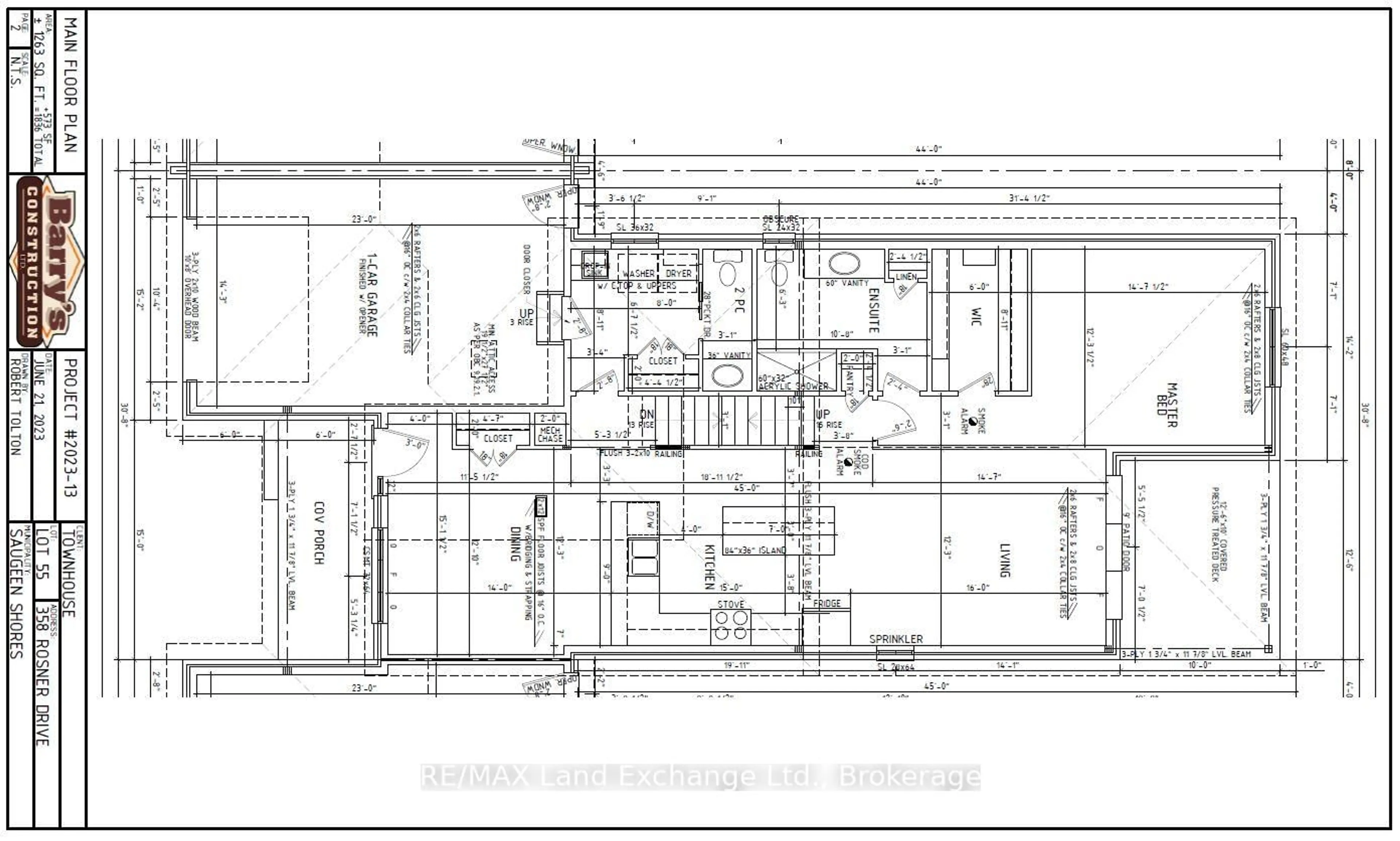 Floor plan for 358 ROSNER Dr, Saugeen Shores Ontario N0H 2C8