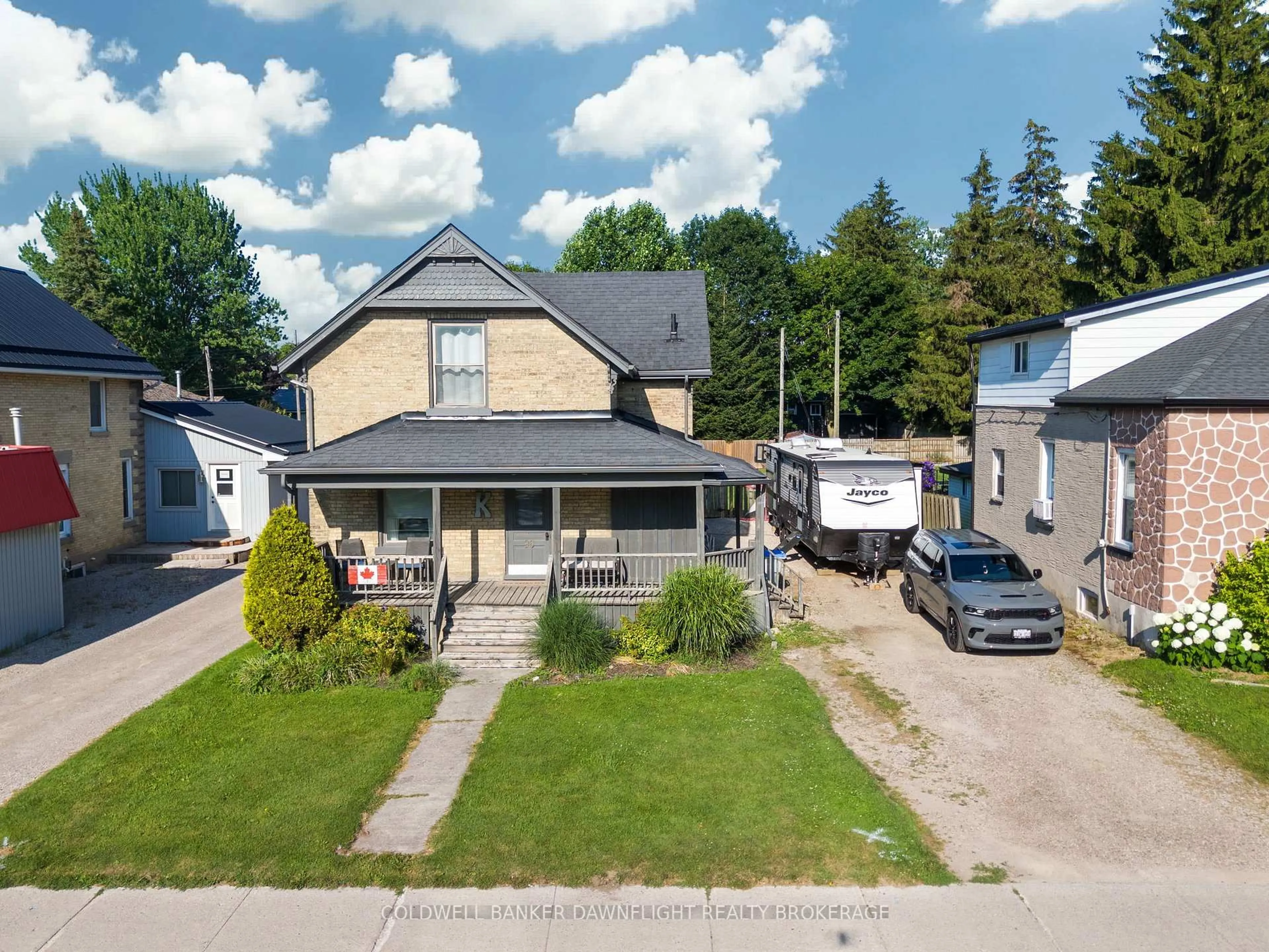 A pic from outside/outdoor area/front of a property/back of a property/a pic from drone, street for 96 Main St, South Huron Ontario N0M 1S1