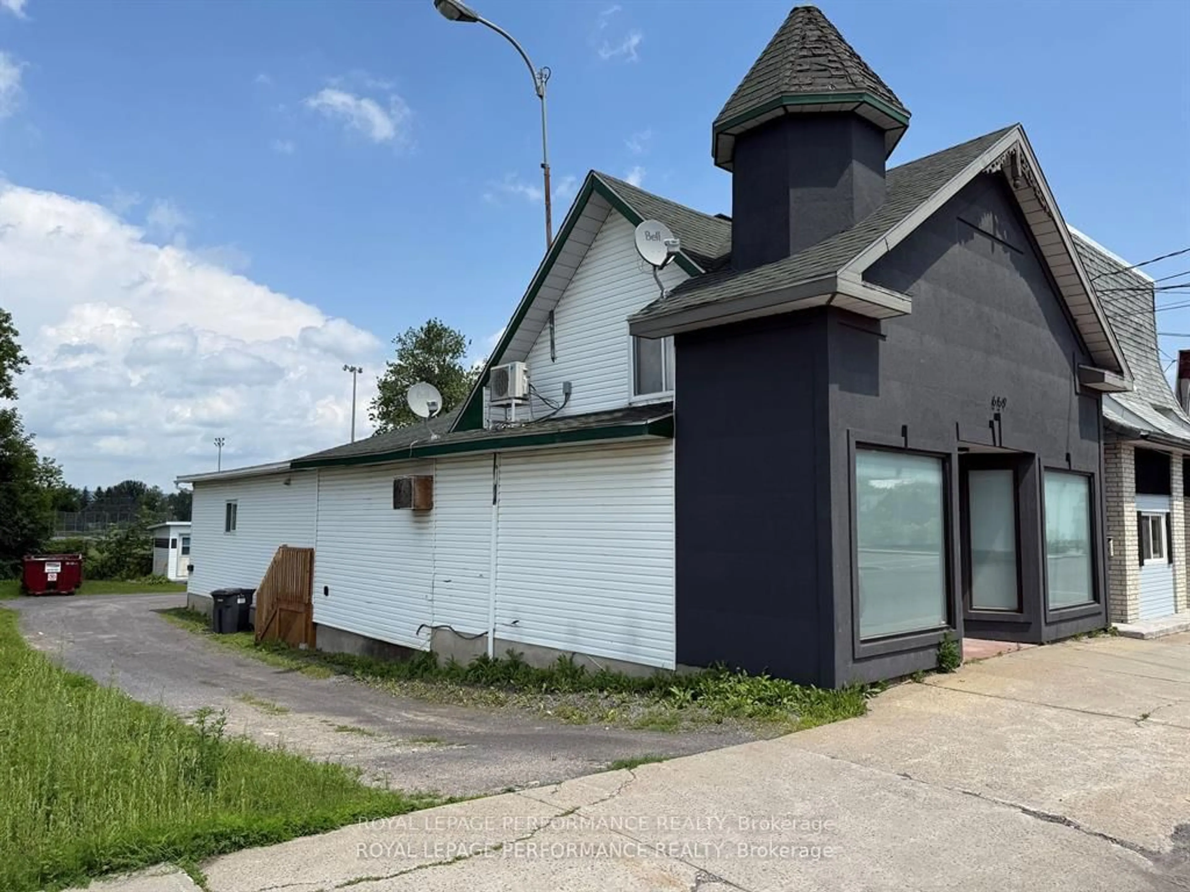 A pic from outside/outdoor area/front of a property/back of a property/a pic from drone, building for 659 Main St, Hawkesbury Ontario K6A 1B3