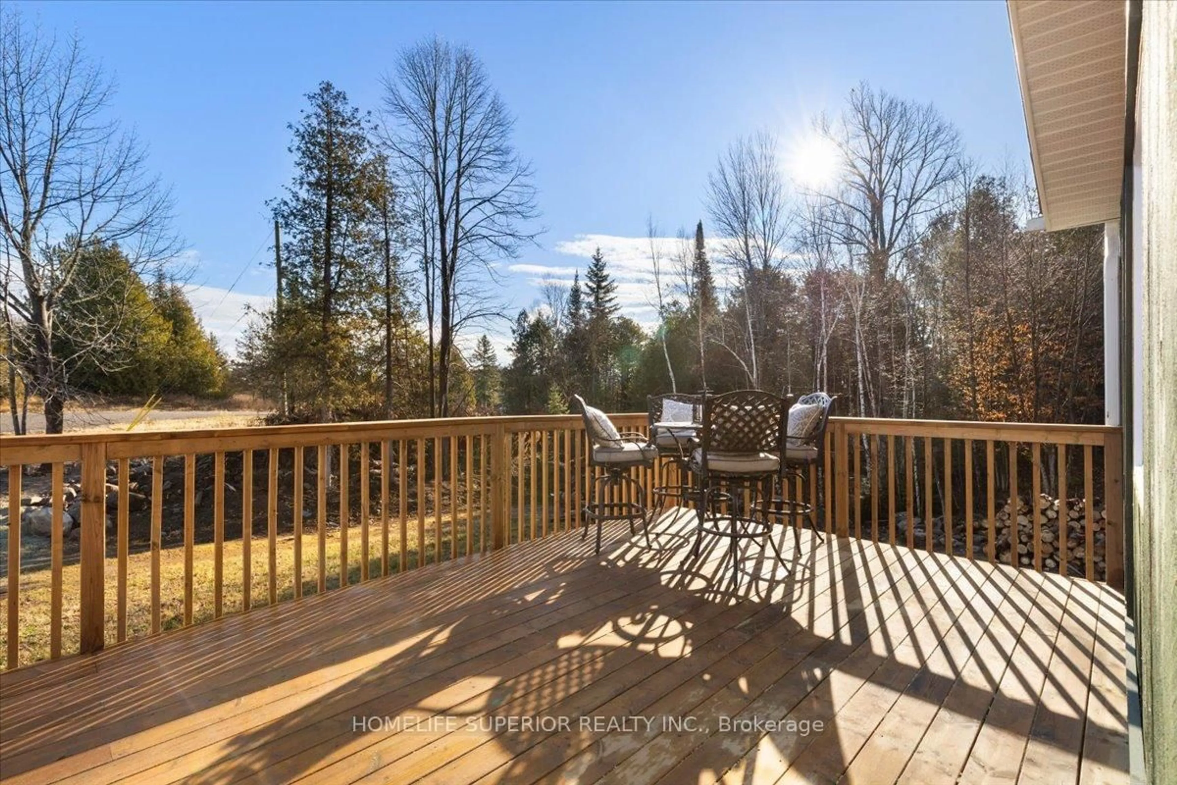 Patio, forest/trees view for 48 Marigold Rd, Trent Hills Ontario K0L 1Z0