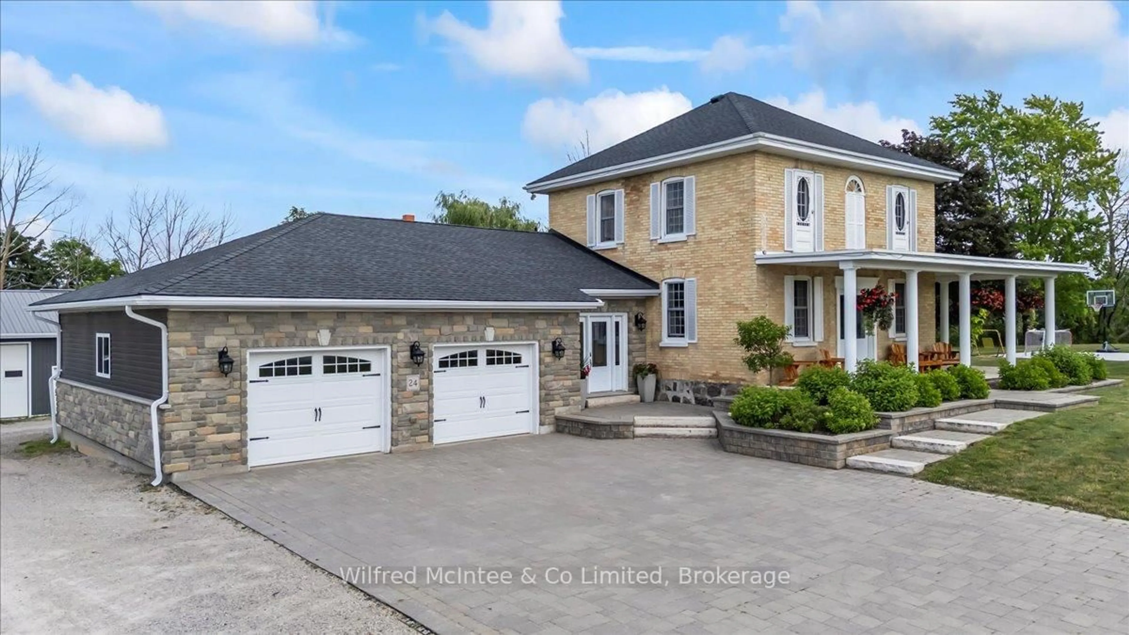 Home with brick exterior material, street for 24 Bruce Road 3, South Bruce Ontario N0G 2J0