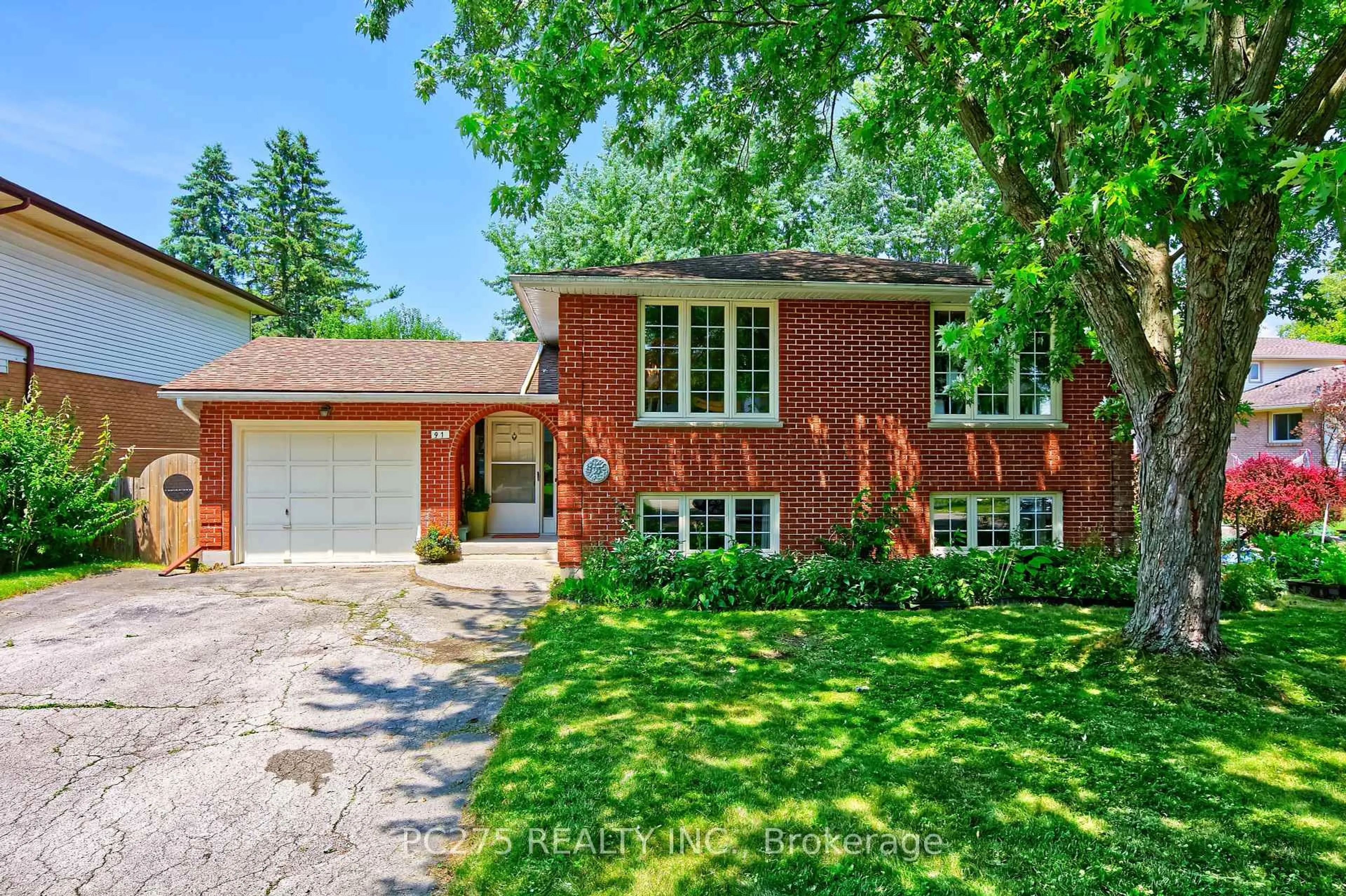 Home with brick exterior material, street for 91 Four Oaks Cres, London South Ontario N6J 4B6