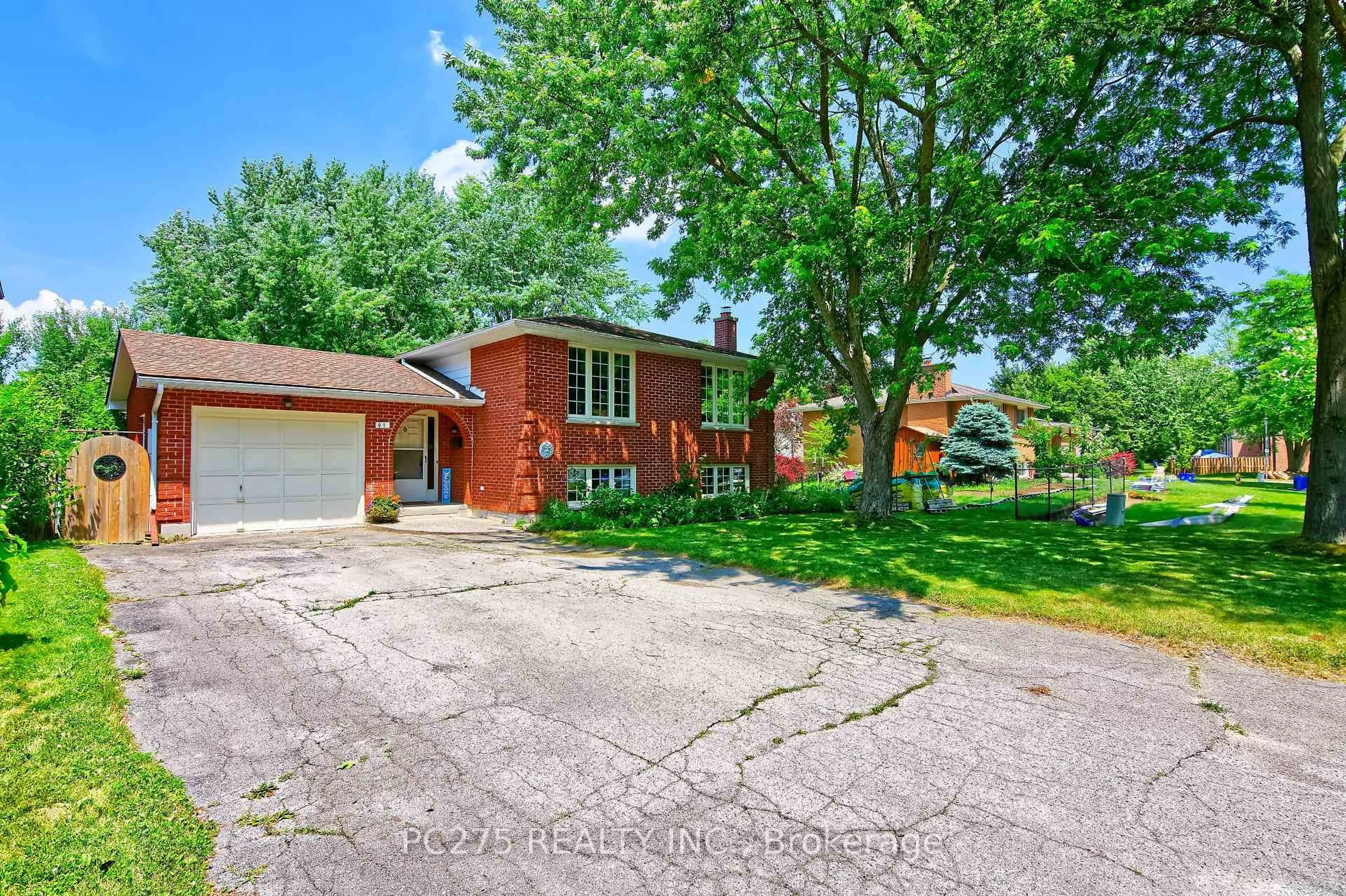 Home with brick exterior material, street for 91 Four Oaks Cres, London South Ontario N6J 4B6