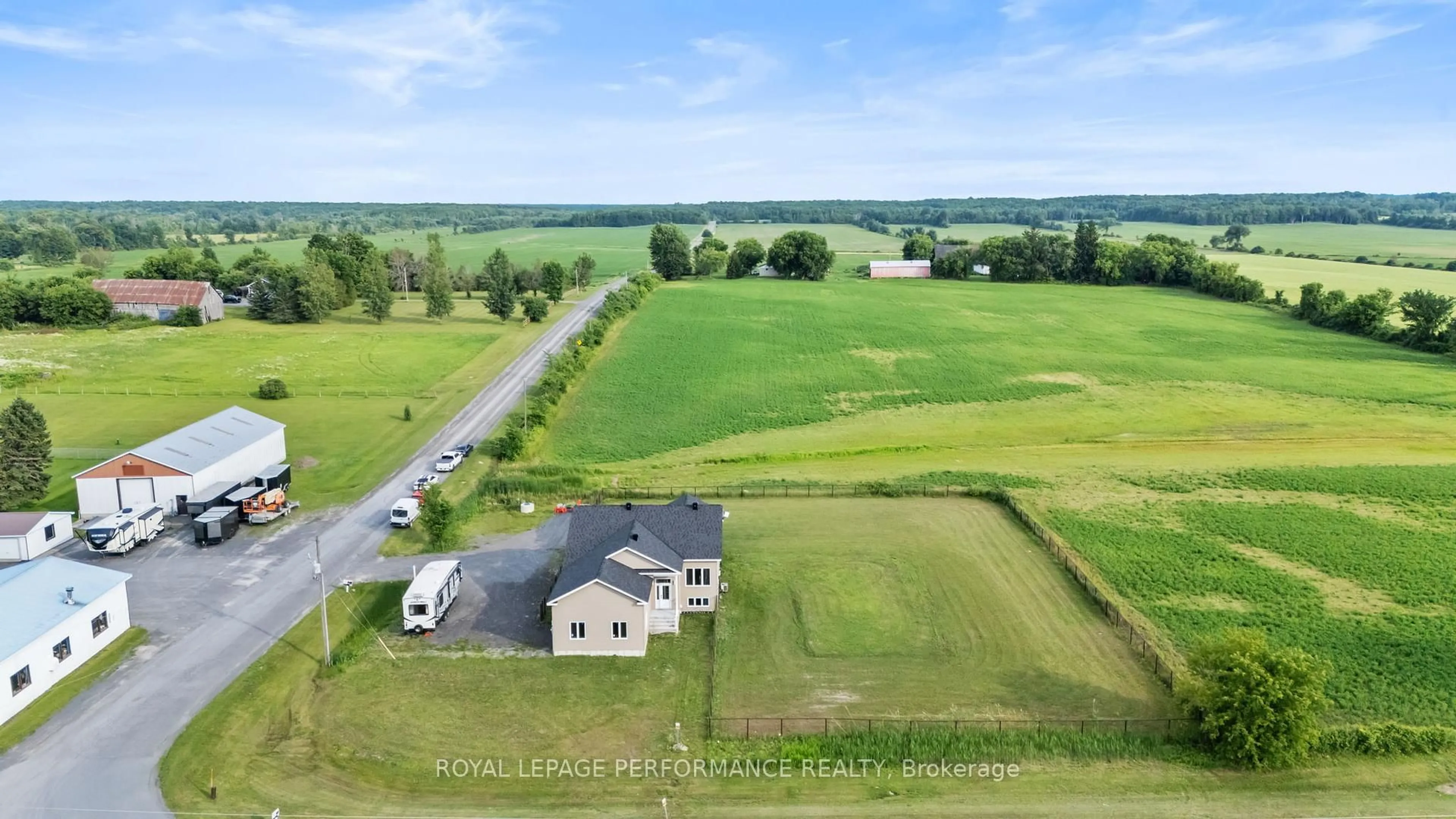 A pic from outside/outdoor area/front of a property/back of a property/a pic from drone, water/lake/river/ocean view for 3348 Bureau Rd, North Glengarry Ontario K0C 1A0
