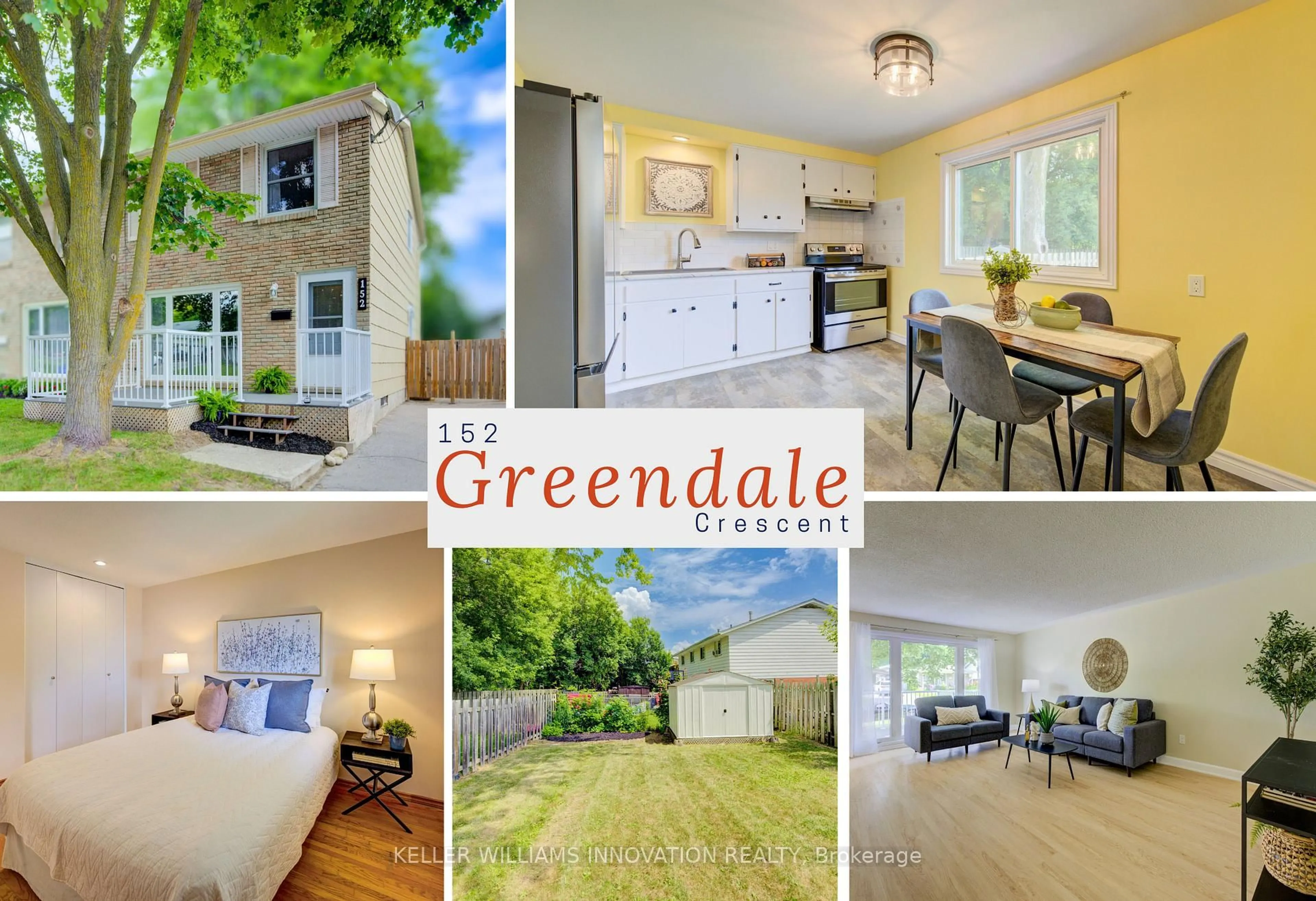 A pic from outside/outdoor area/front of a property/back of a property/a pic from drone, street for 152 Greendale Cres, Kitchener Ontario N2A 2R6