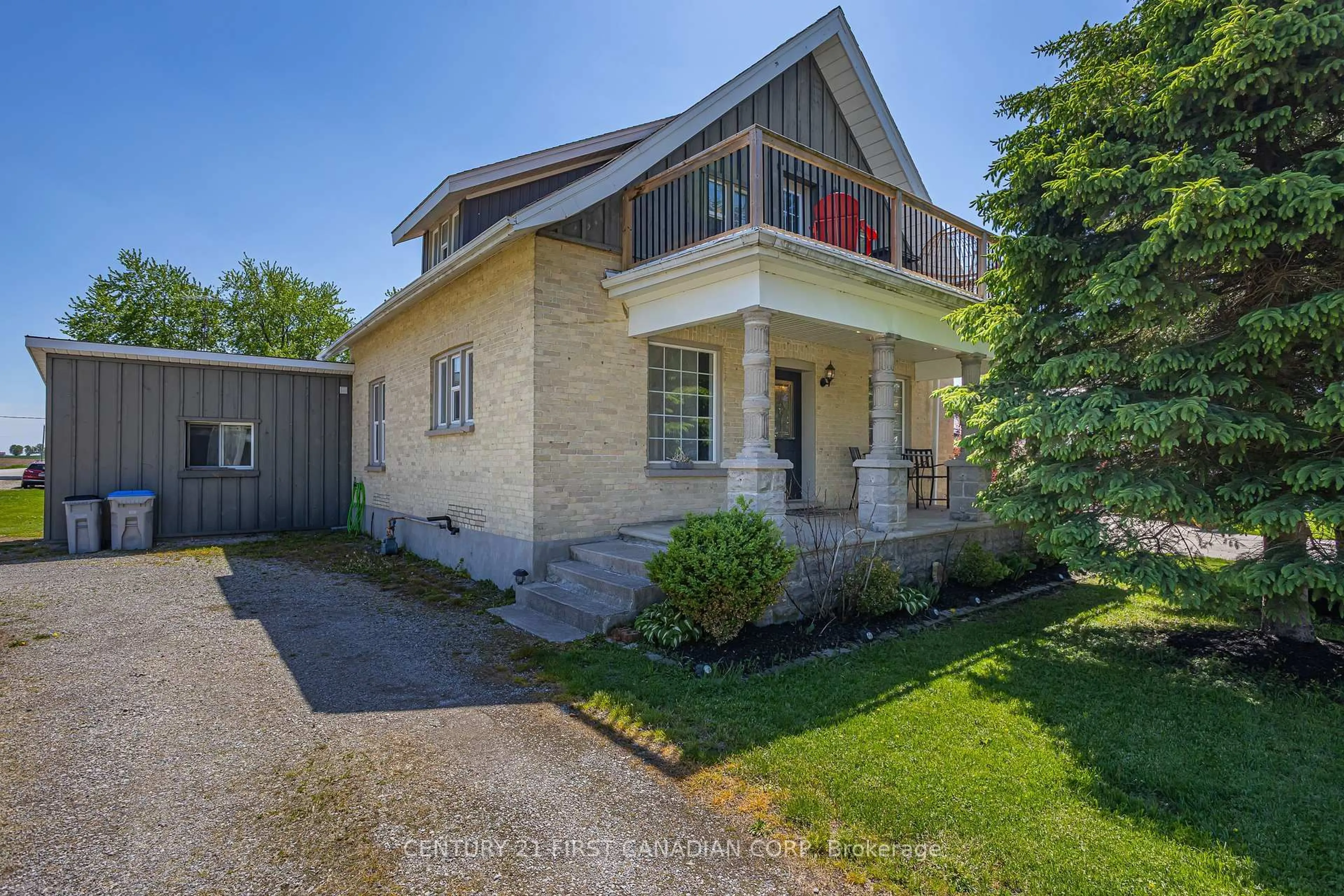 A pic from outside/outdoor area/front of a property/back of a property/a pic from drone, street for 3199 Mount Carmel Dr, North Middlesex Ontario N0M 1N0