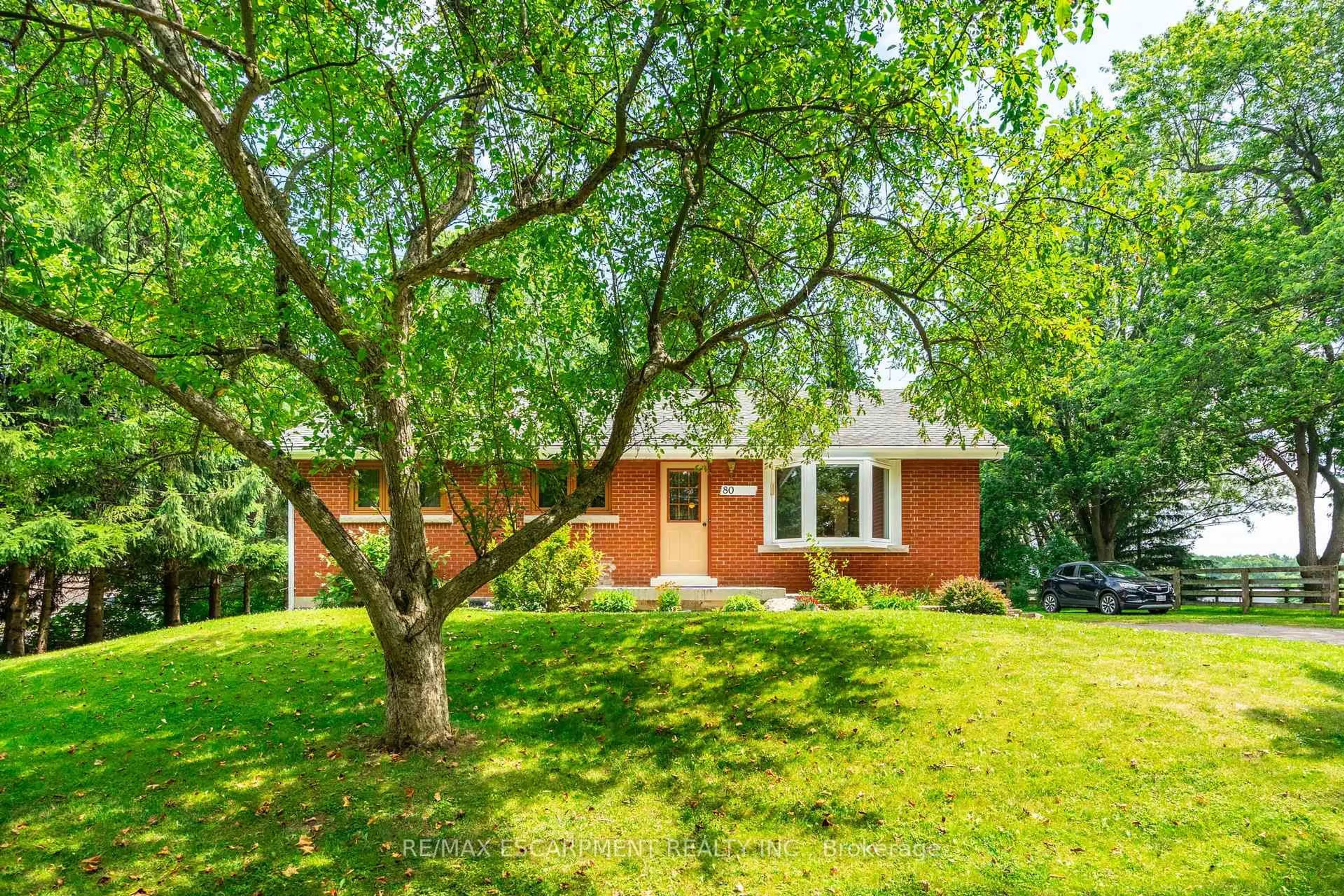 Home with brick exterior material, street for 80 7th Concession Rd, Hamilton Ontario L8B 1T3