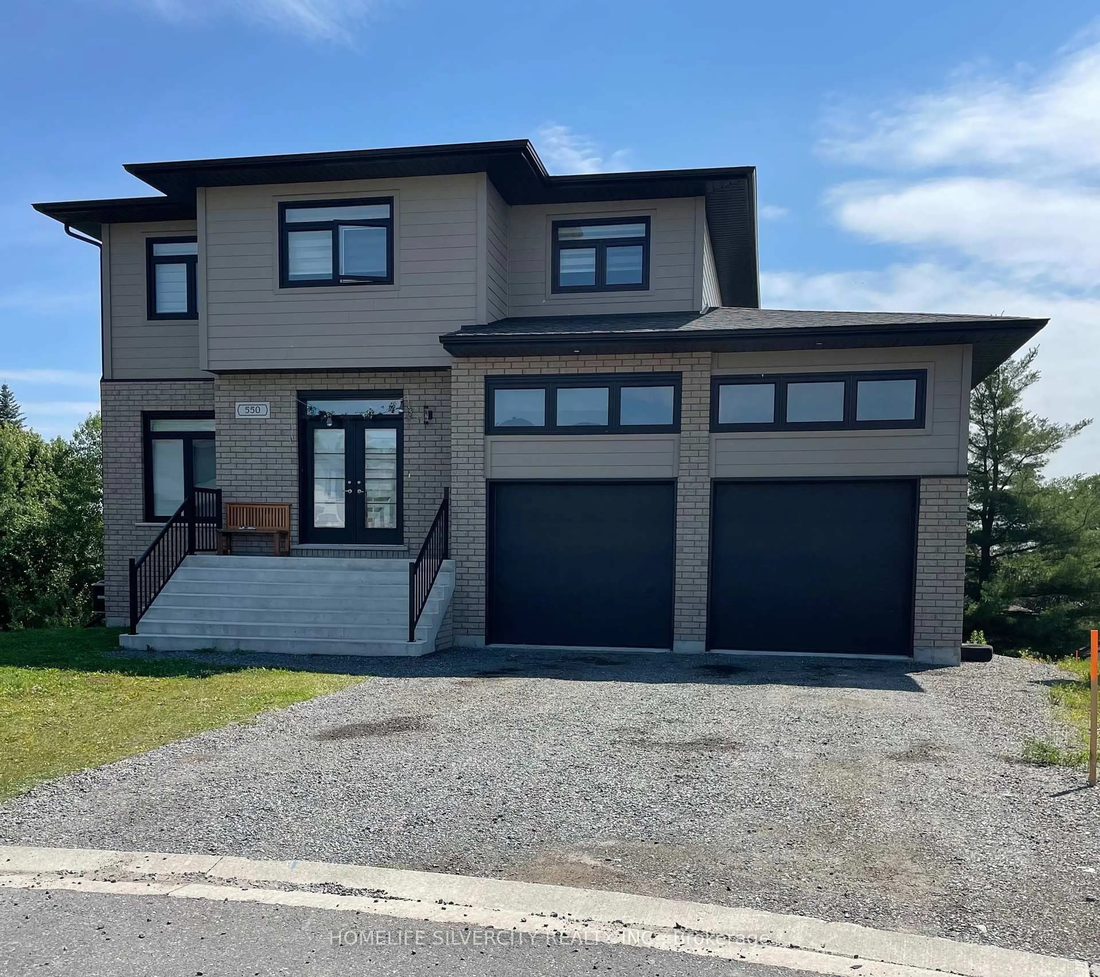 Home with vinyl exterior material, street for 550 Bonaventure Crt, Greater Sudbury Ontario P3A 0B4