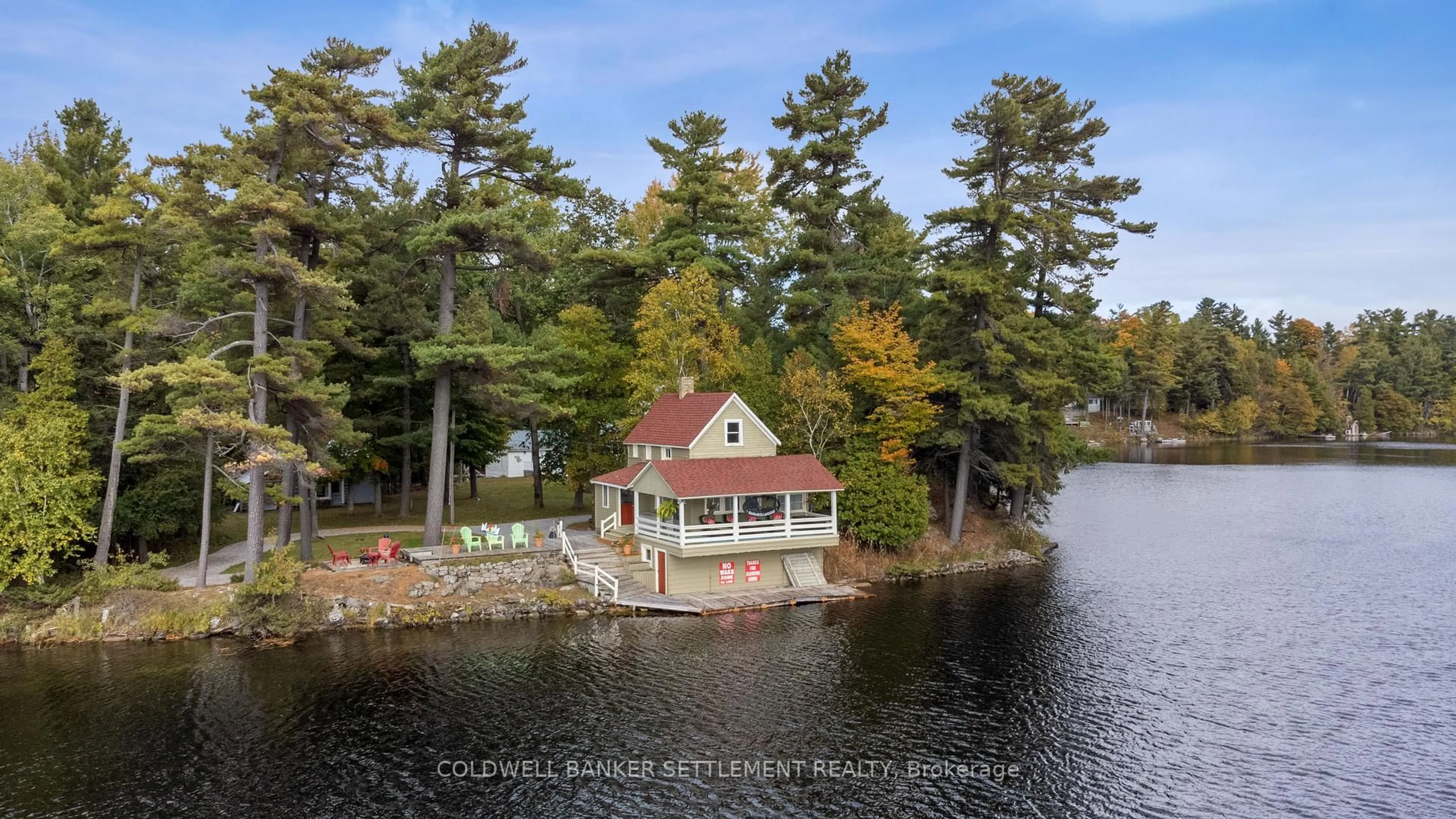 A pic from outside/outdoor area/front of a property/back of a property/a pic from drone, water/lake/river/ocean view for 300-302 Isobel Lane, Perth Ontario K7H 3C5