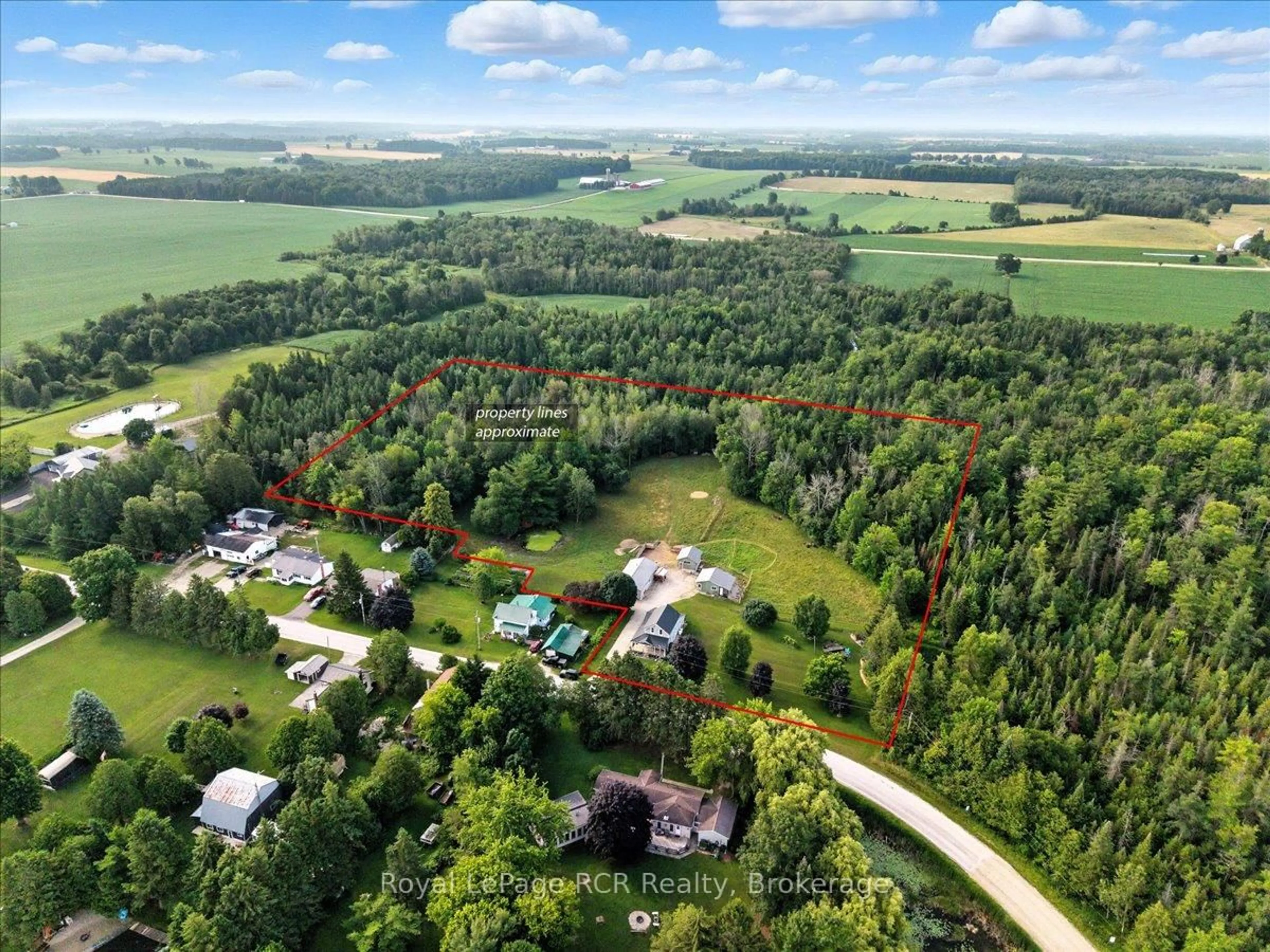 A pic from outside/outdoor area/front of a property/back of a property/a pic from drone, forest/trees view for 45001 Lakelet Rd, Howick Ontario N0G 1M0
