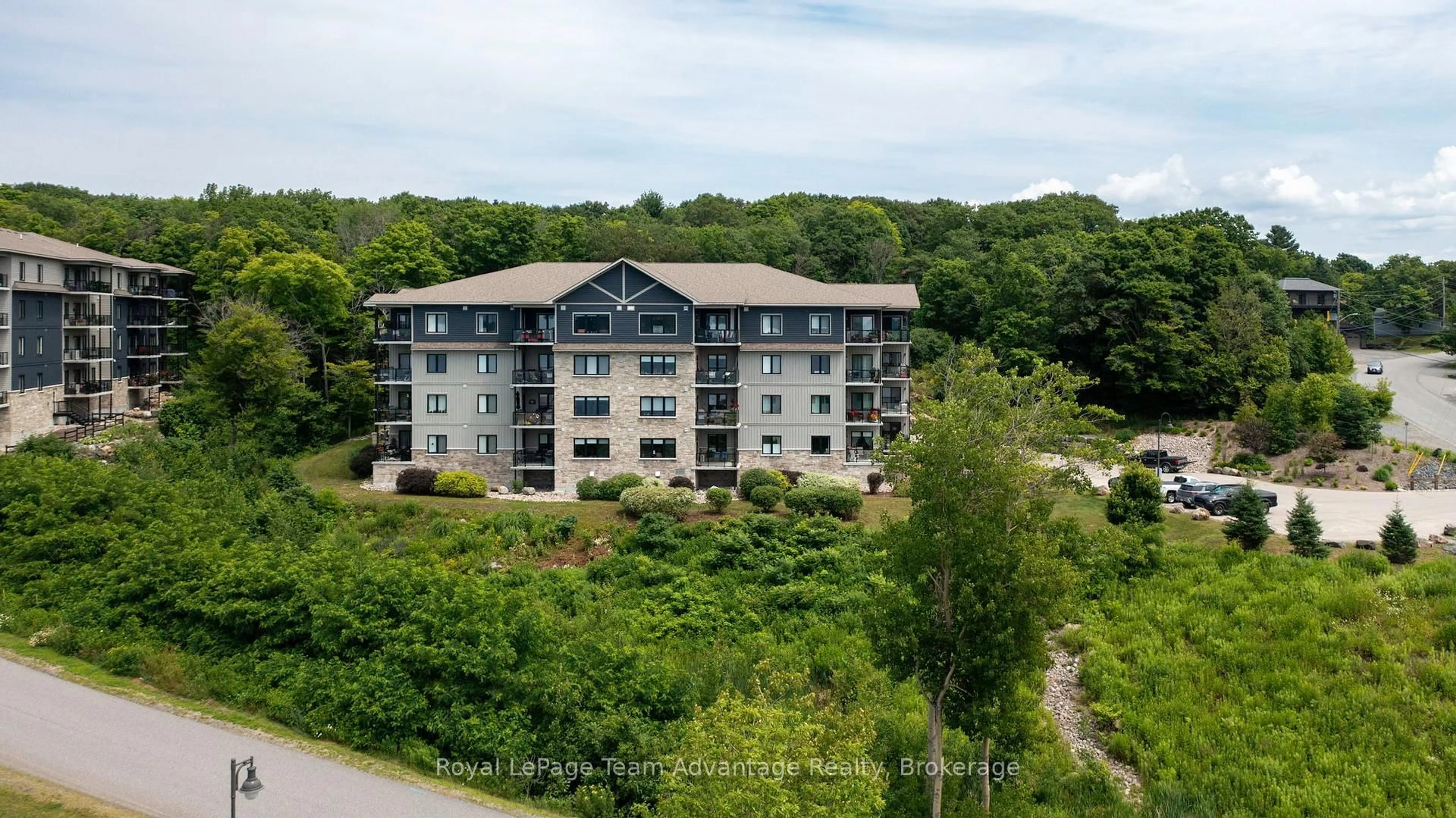 A pic from outside/outdoor area/front of a property/back of a property/a pic from drone, building for 11c Salt Dock Rd #108, Parry Sound Ontario P2A 3B6