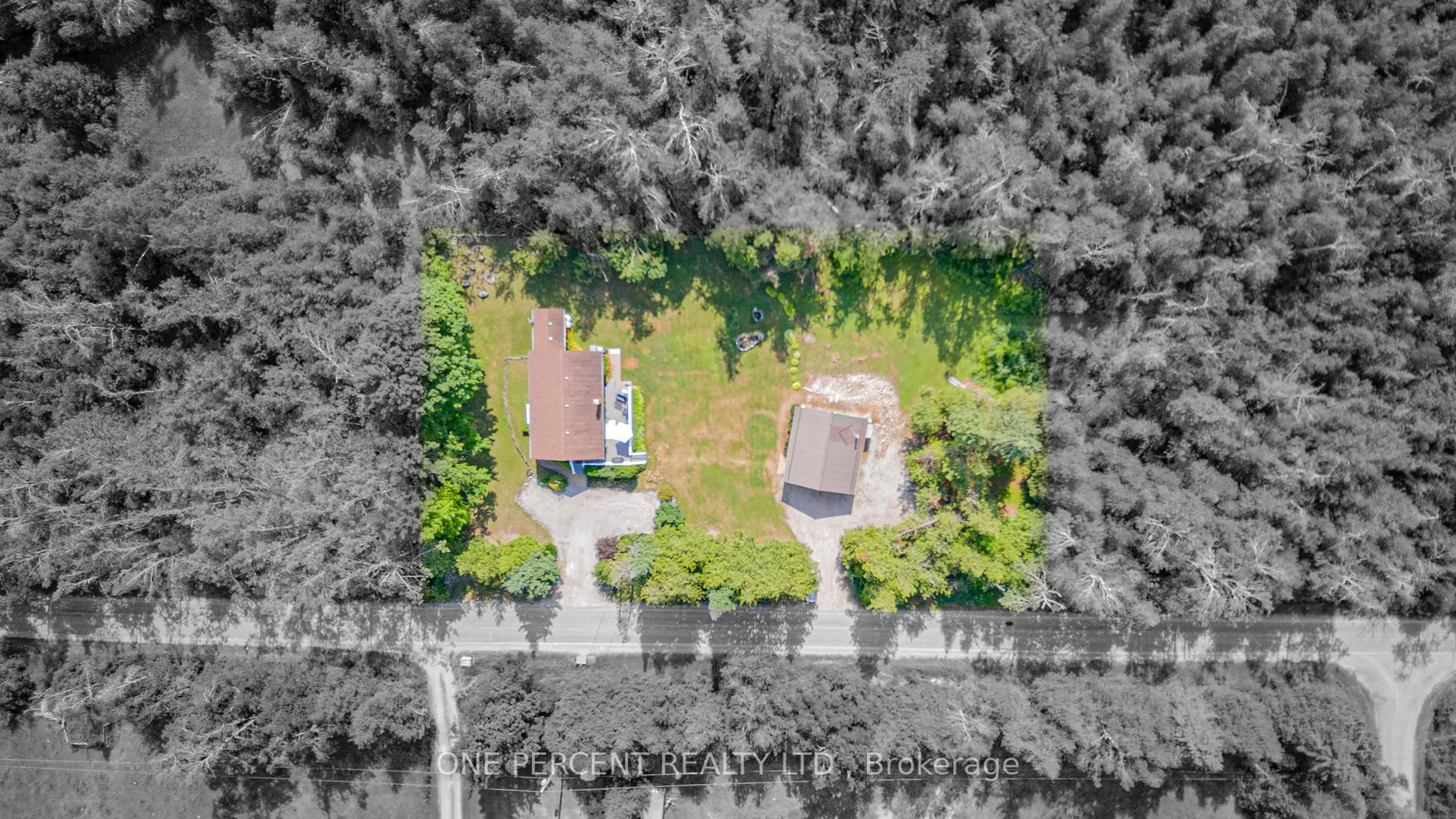 A pic from outside/outdoor area/front of a property/back of a property/a pic from drone, street for 175 Bulmers Rd, Kawartha Lakes Ontario K0M 1N0