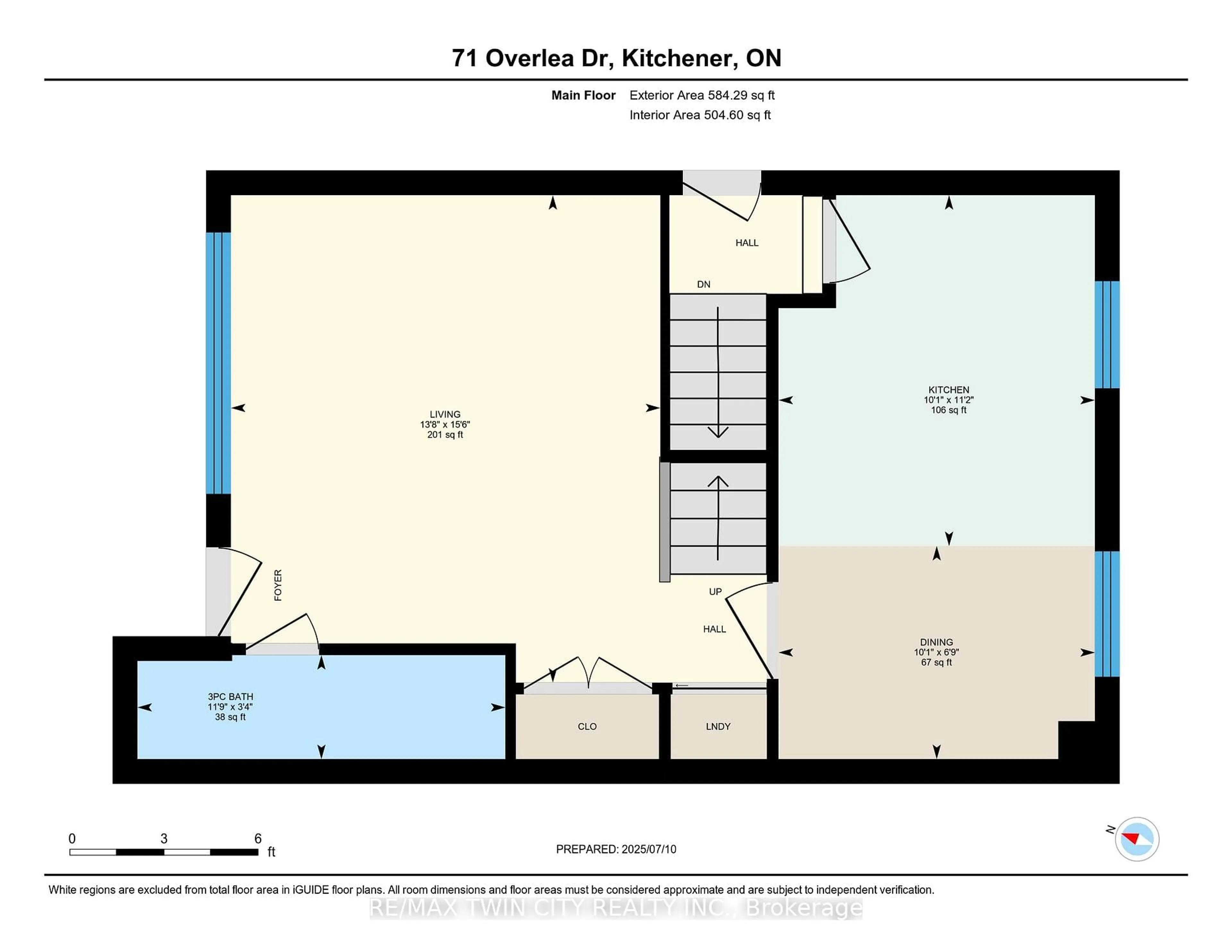 Floor plan for 71 Overlea Dr, Kitchener Ontario N2M 1S9